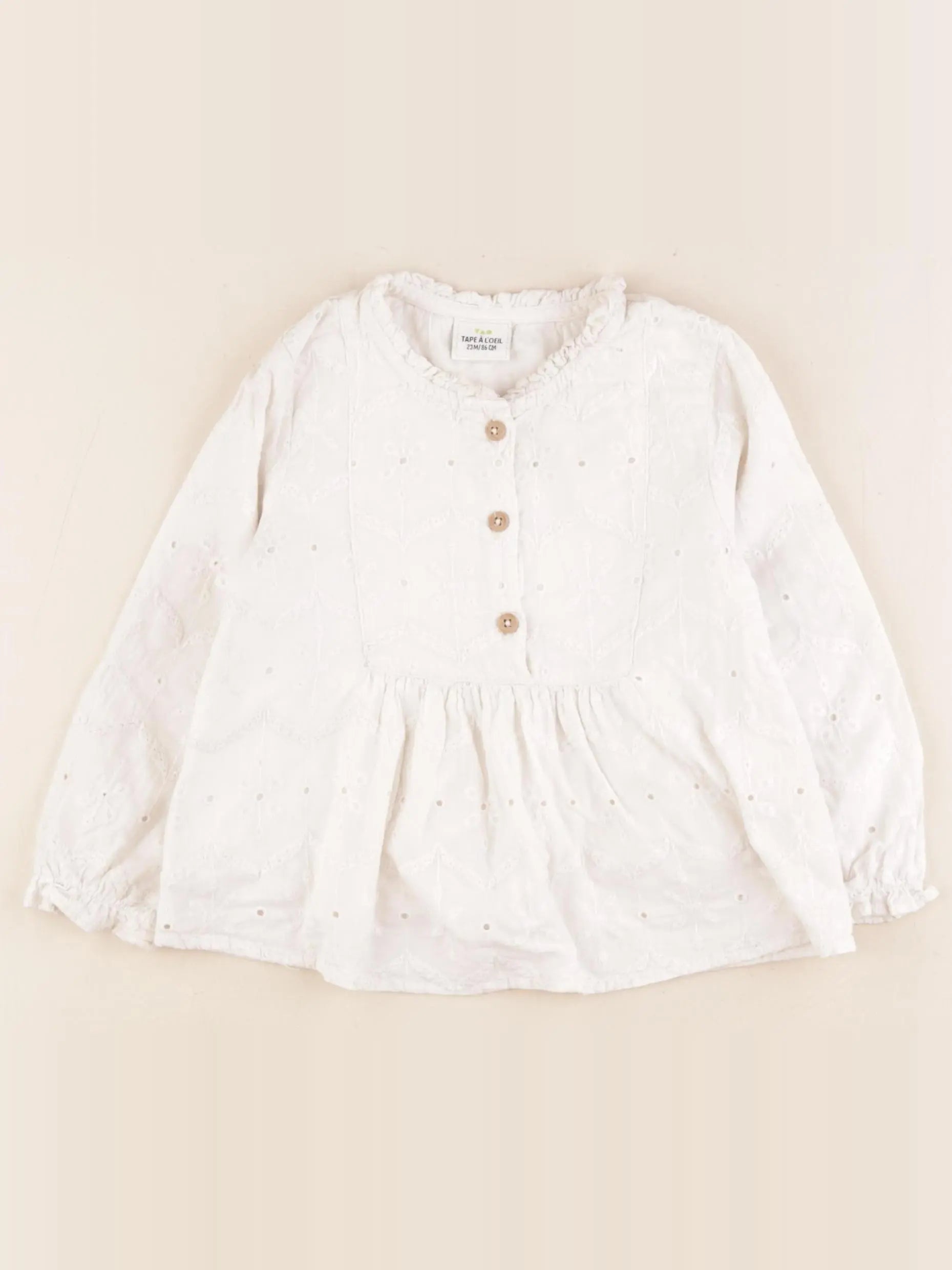 Tape à l'oeil - blouse blanc - 24 mois