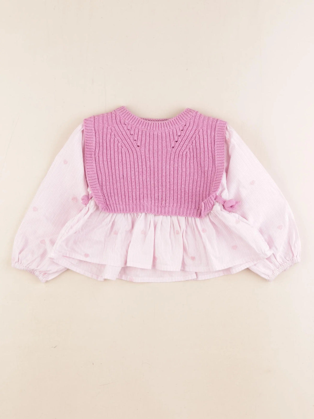 Zara - blouse rose - 18 mois