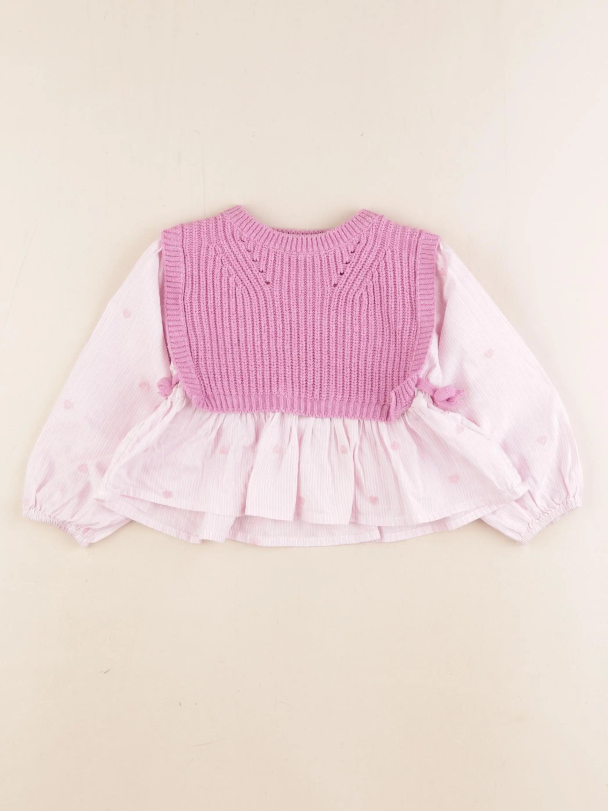 Zara - blouse rose - 18 mois