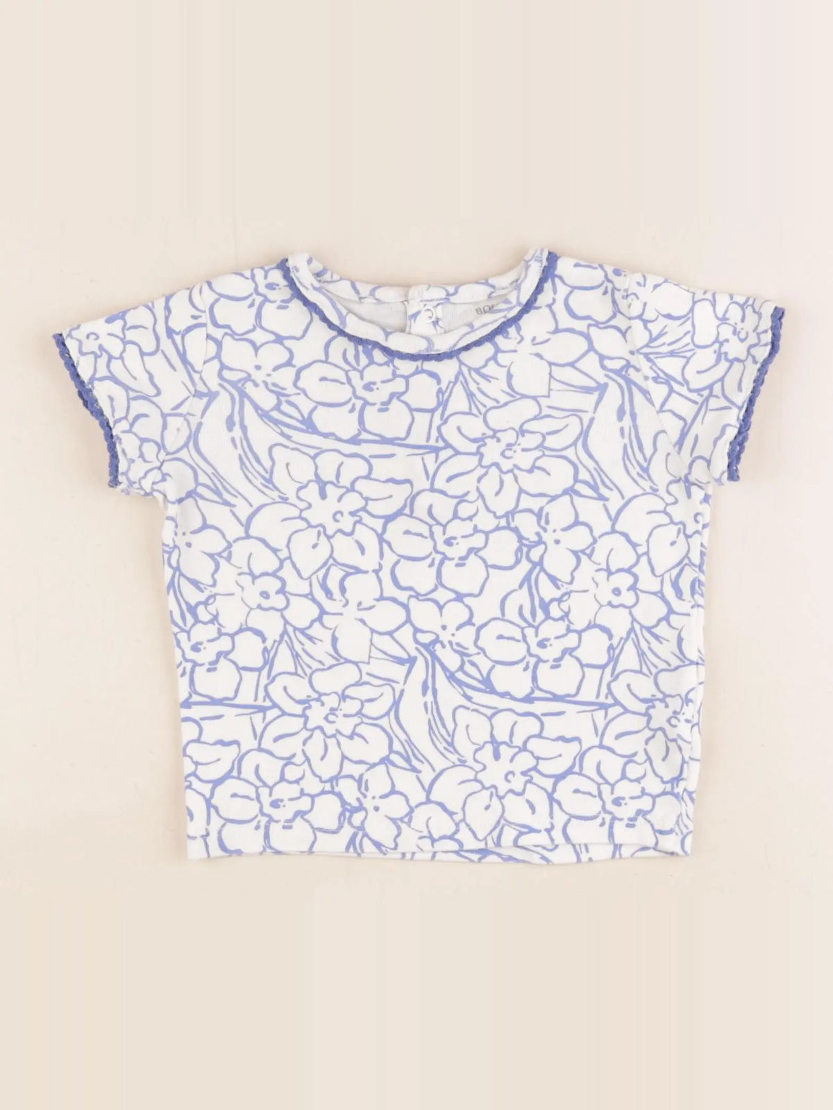 Boutchou - tee-shirt bleu, blanc - 18 mois