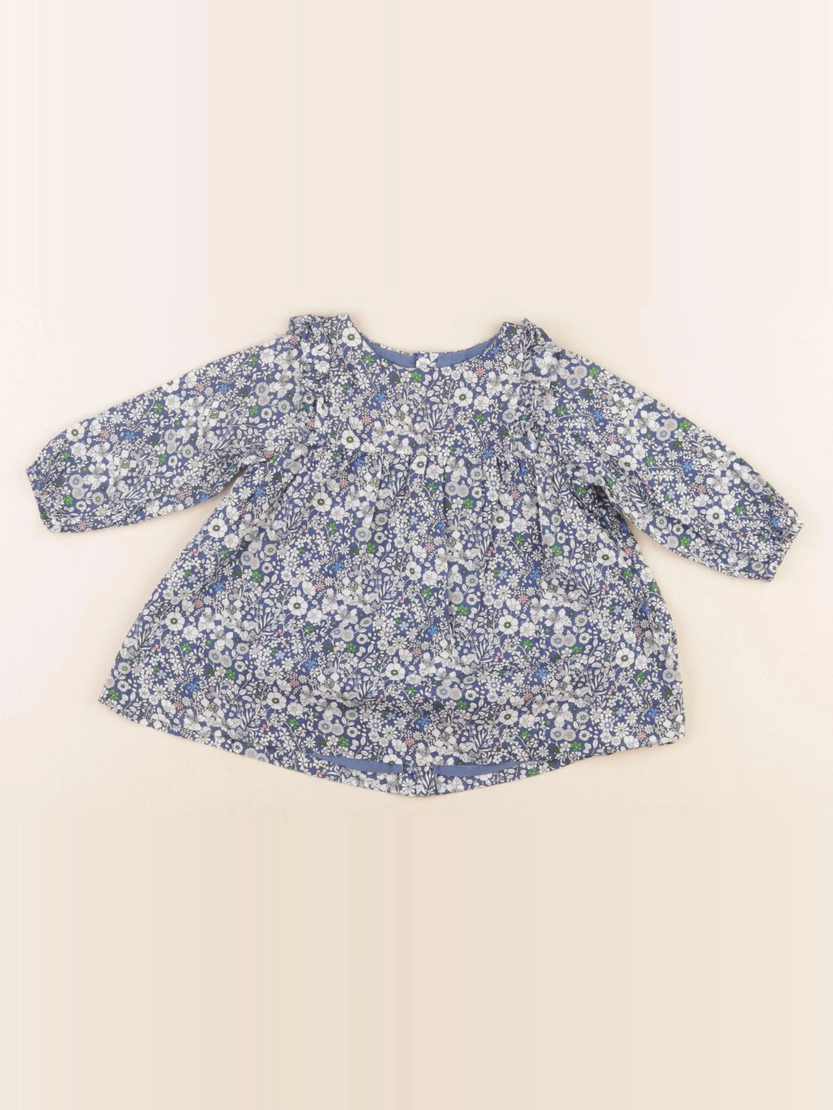 Jacadi - robe liberty bleu - 6 mois