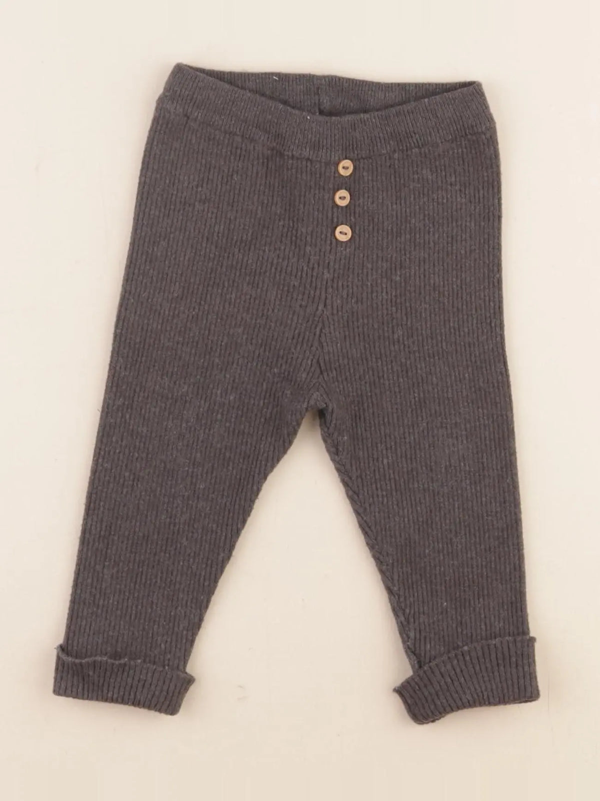 Vertbaudet - legging gris - 9 mois