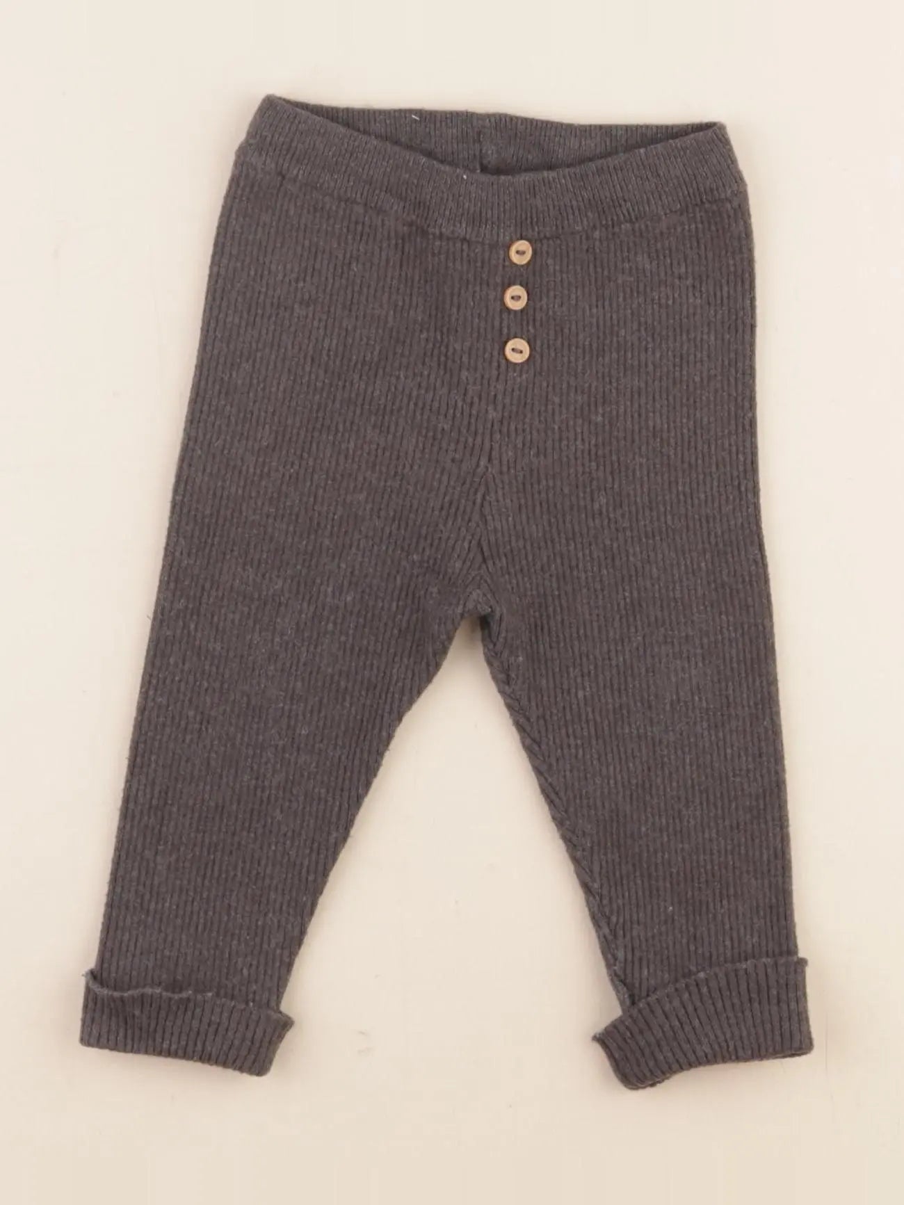 Vertbaudet - legging gris - 9 mois