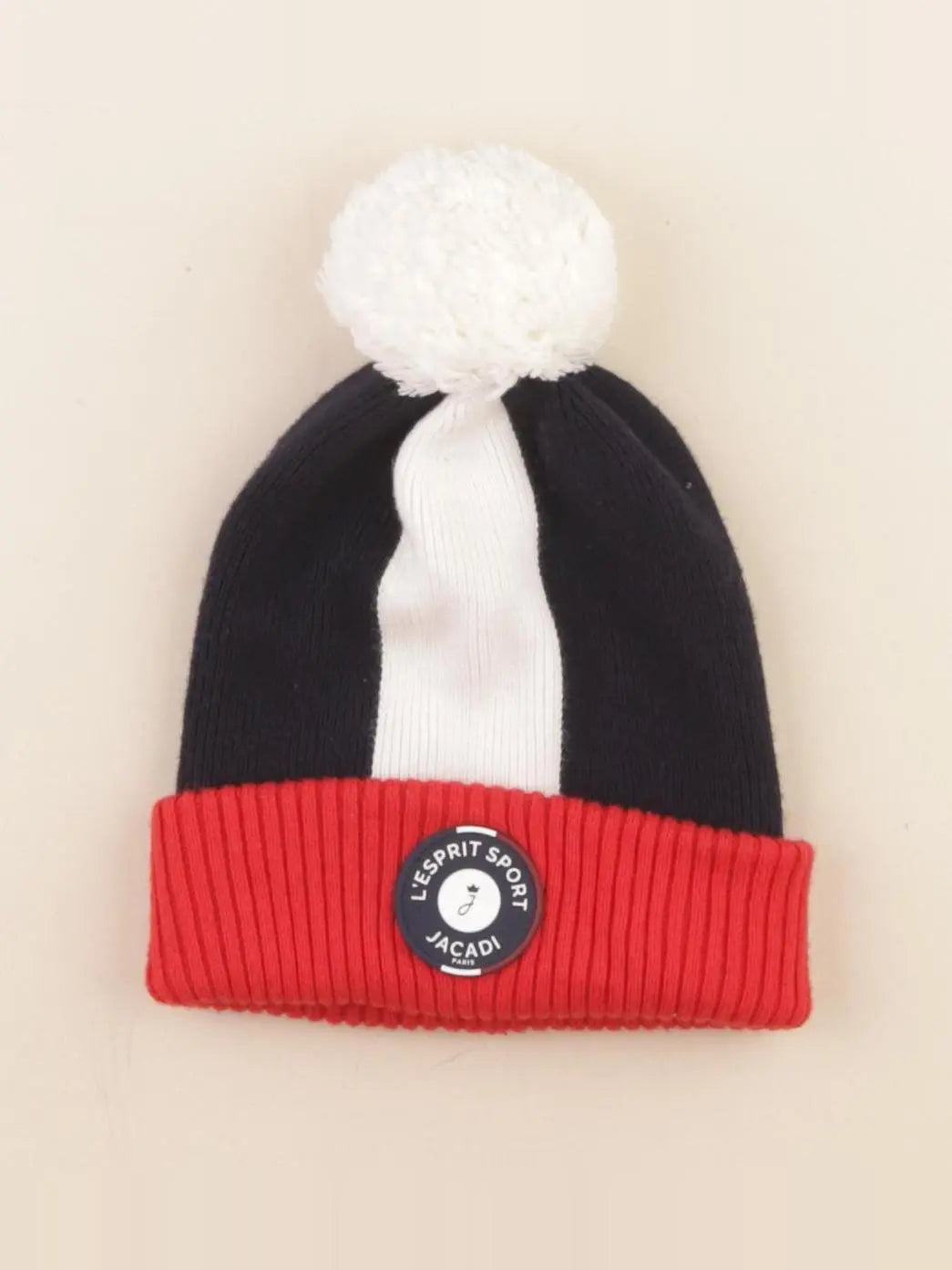 Jacadi - bonnet bleu, rouge - 3 ans