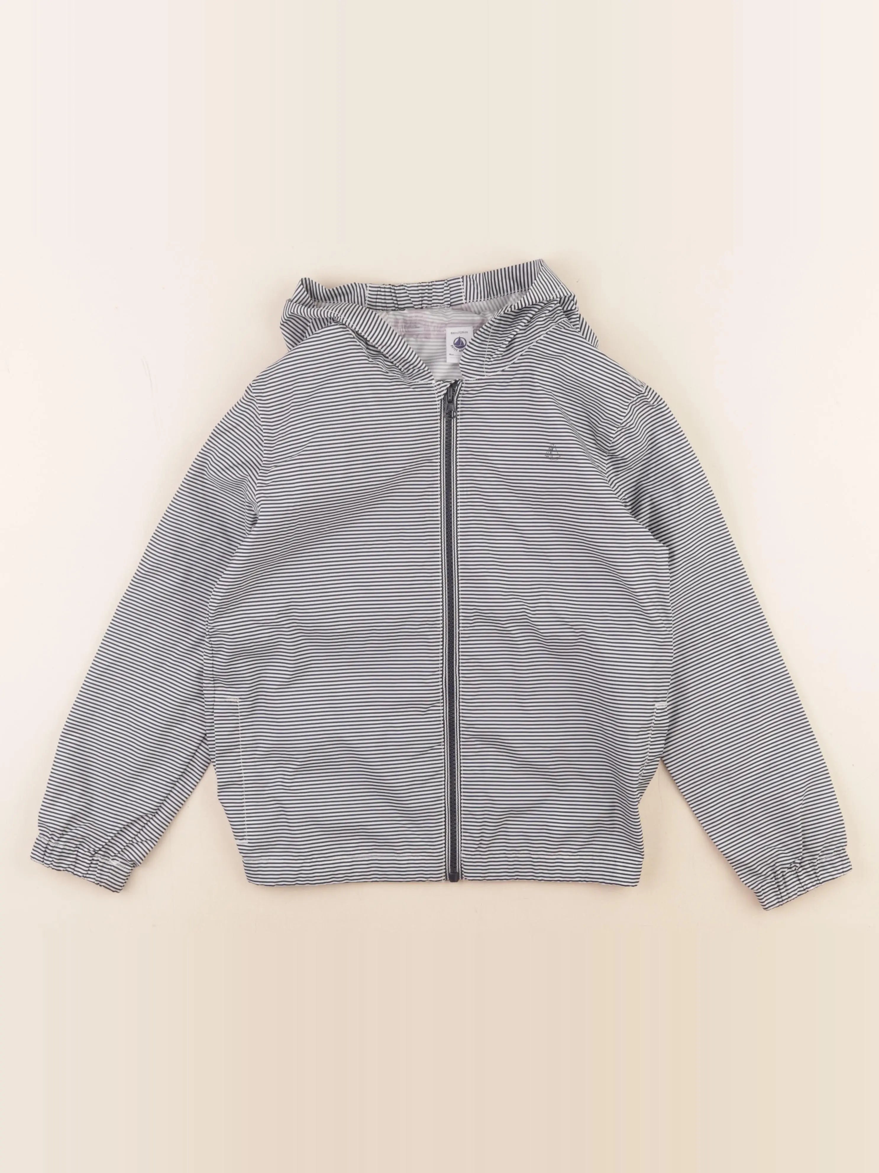 Petit Bateau - coupe-vent bleu - 8 ans