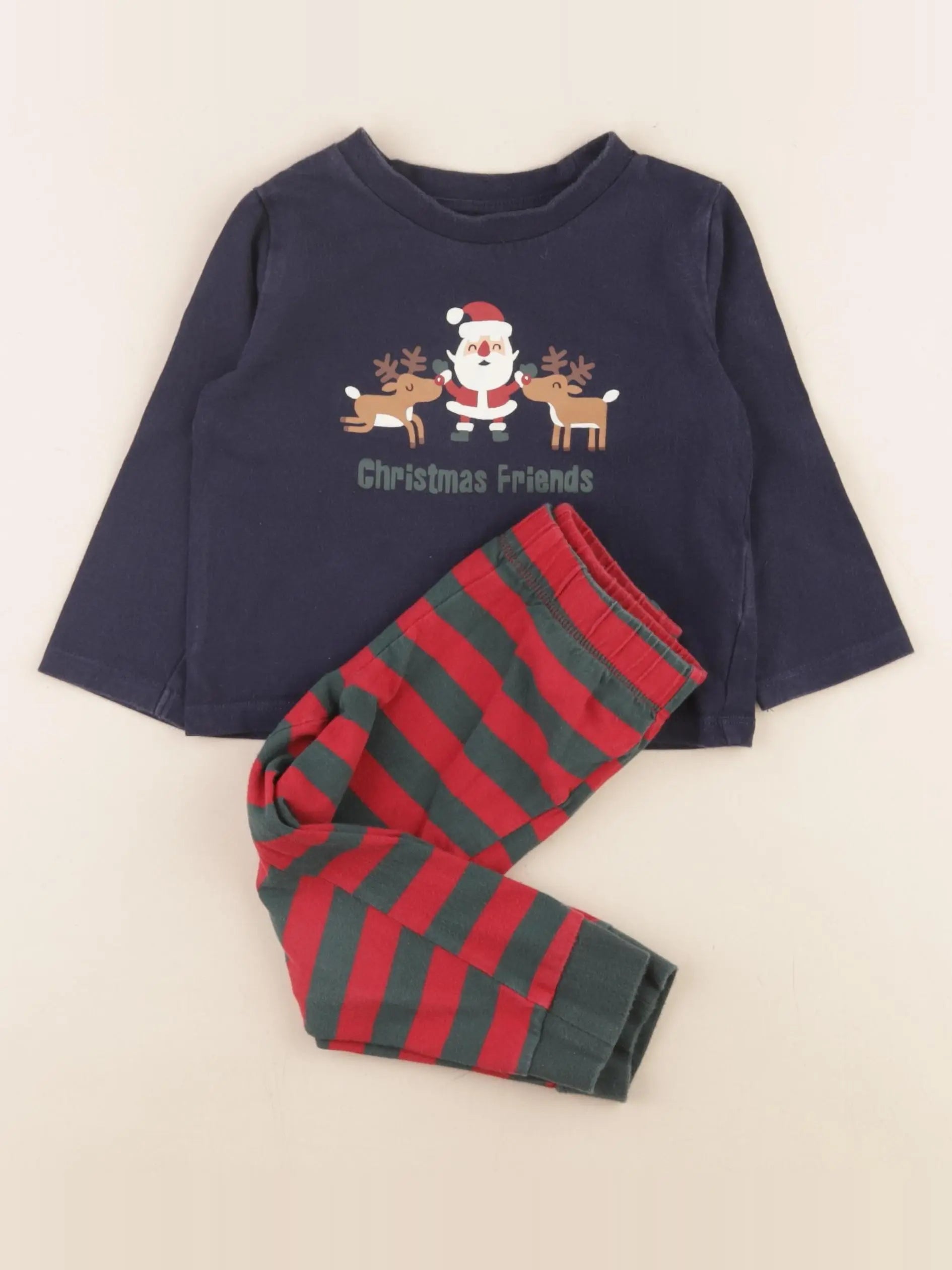 Vertbaudet - pyjama coton bleu - 2 ans