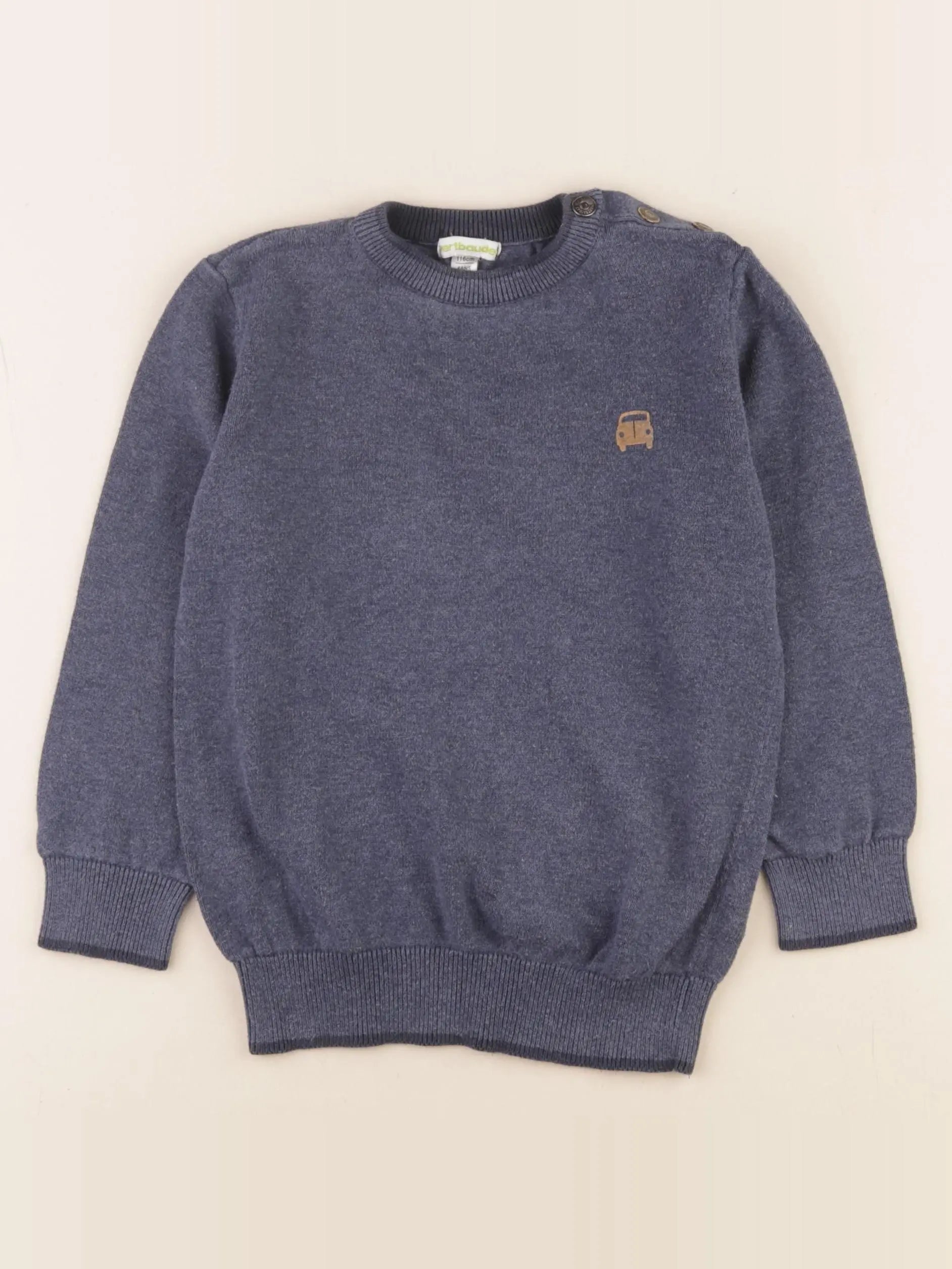 Vertbaudet - pull bleu - 6 ans