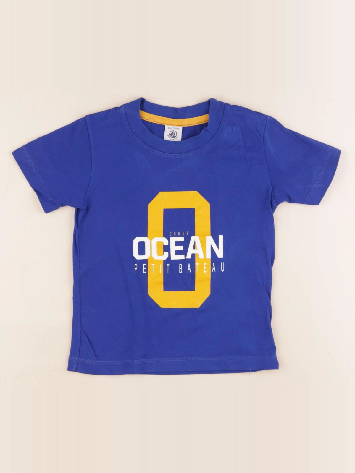 Petit Bateau - tee-shirt bleu - 4 ans