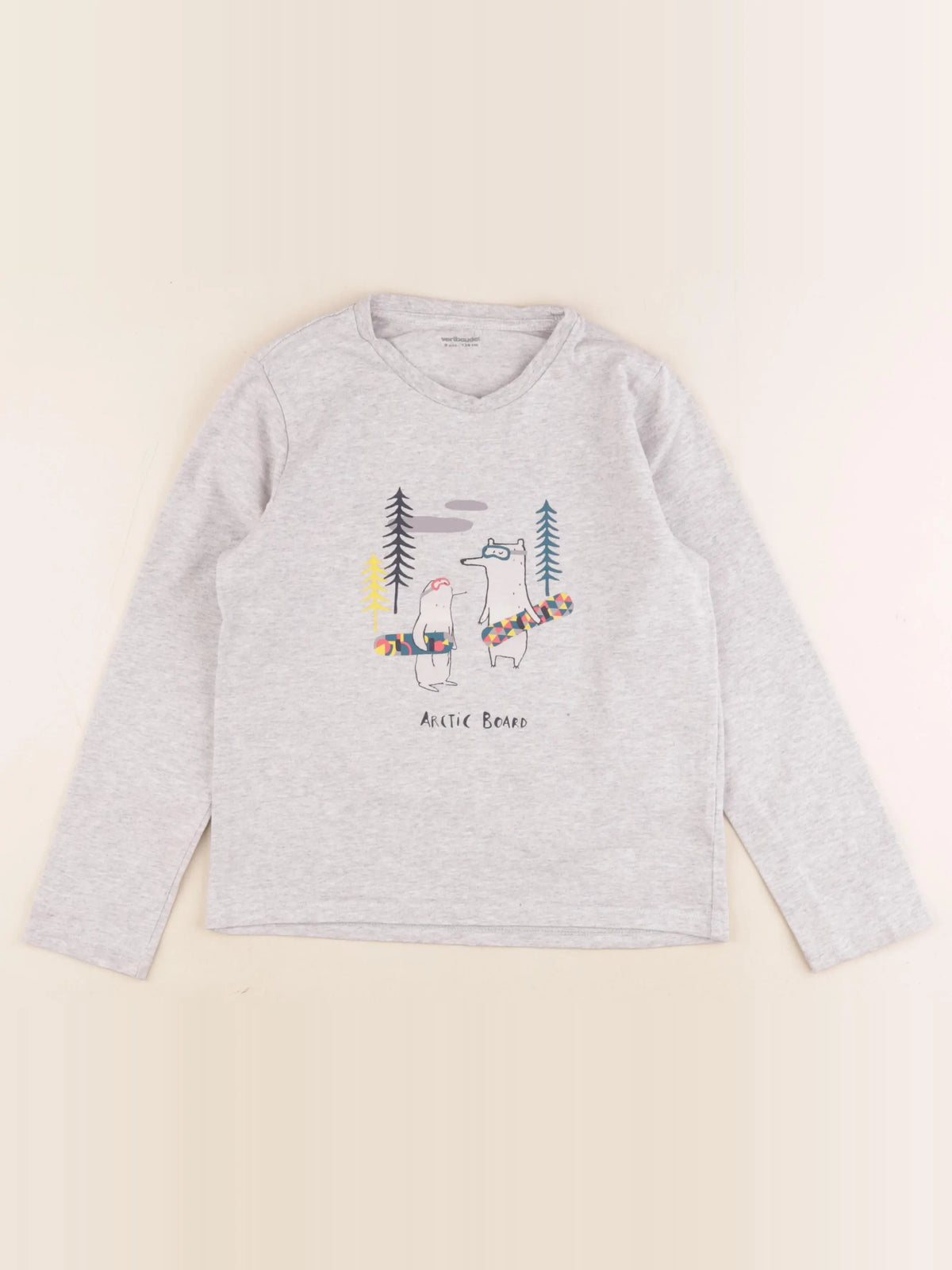 Vertbaudet - tee-shirt gris - 8 ans