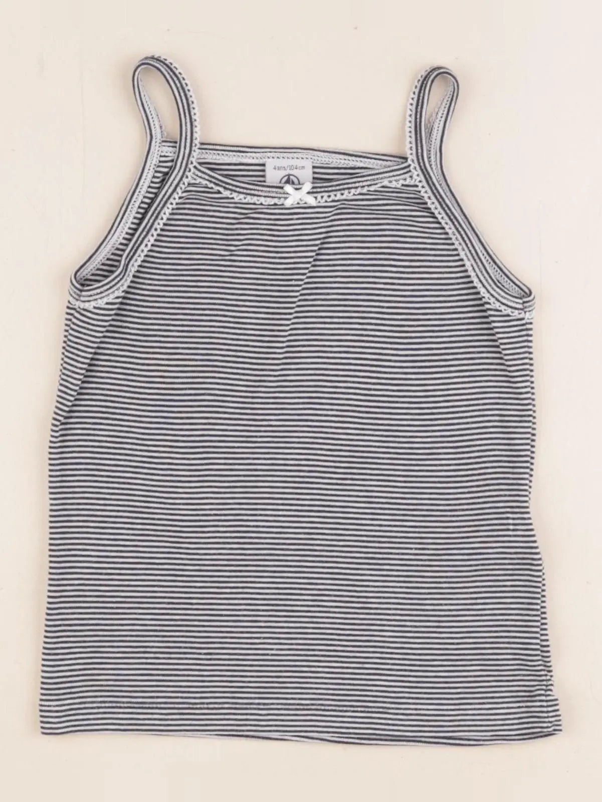 Petit Bateau - maillot de corps bleu - 4 ans