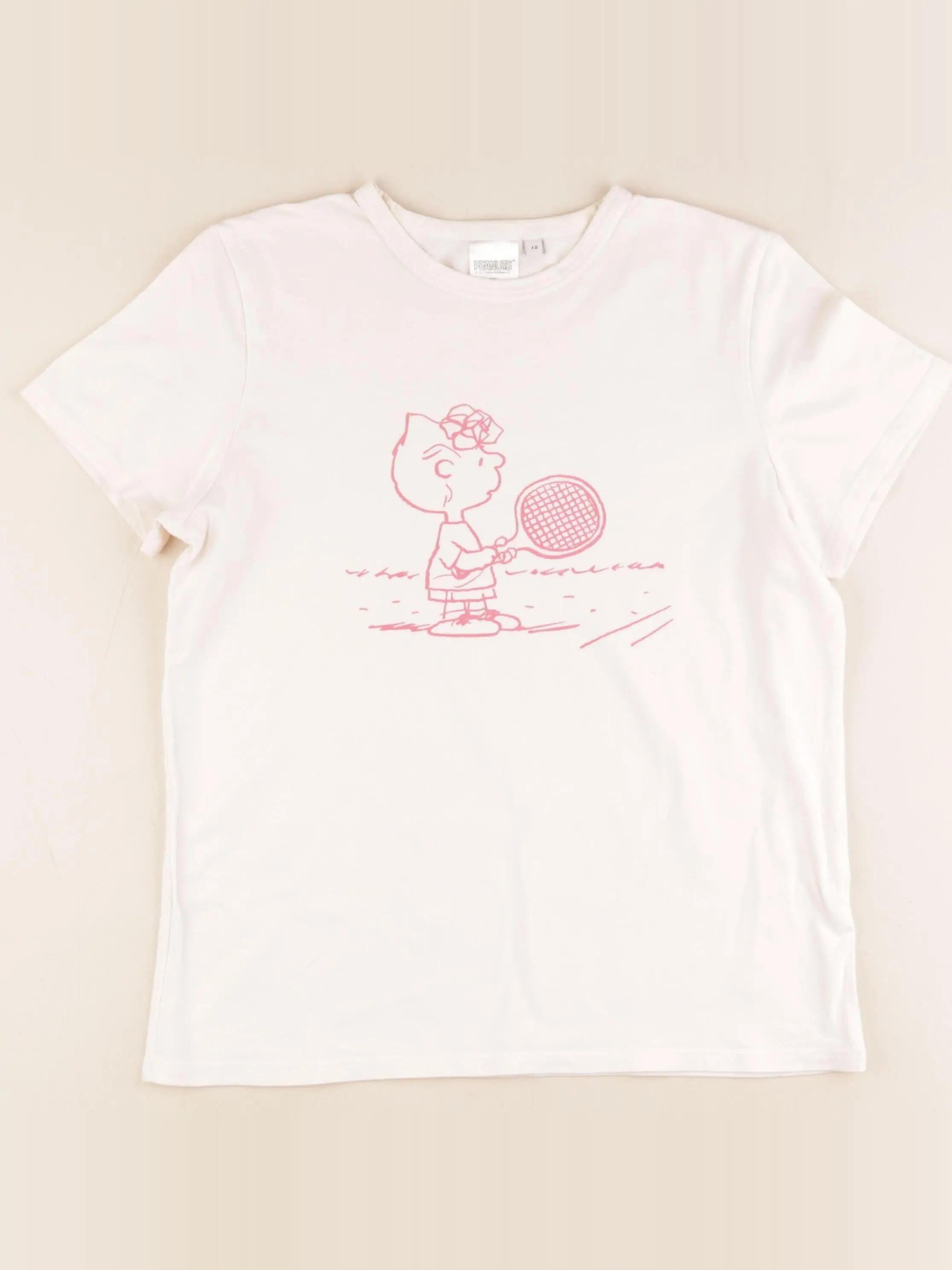 Cyrillus - tee-shirt beige, rose - 12 ans