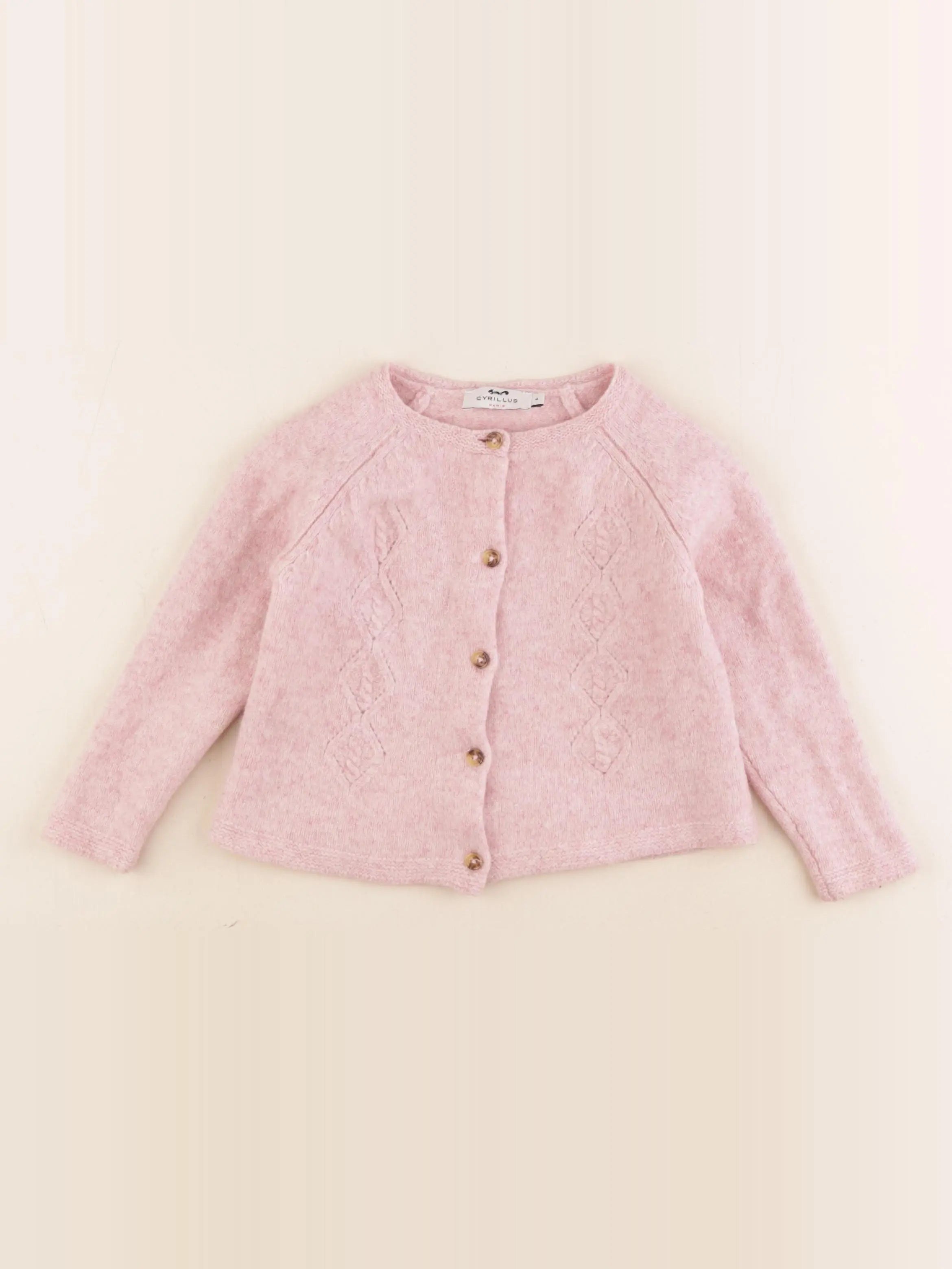 Cyrillus - gilet rose - 4 ans