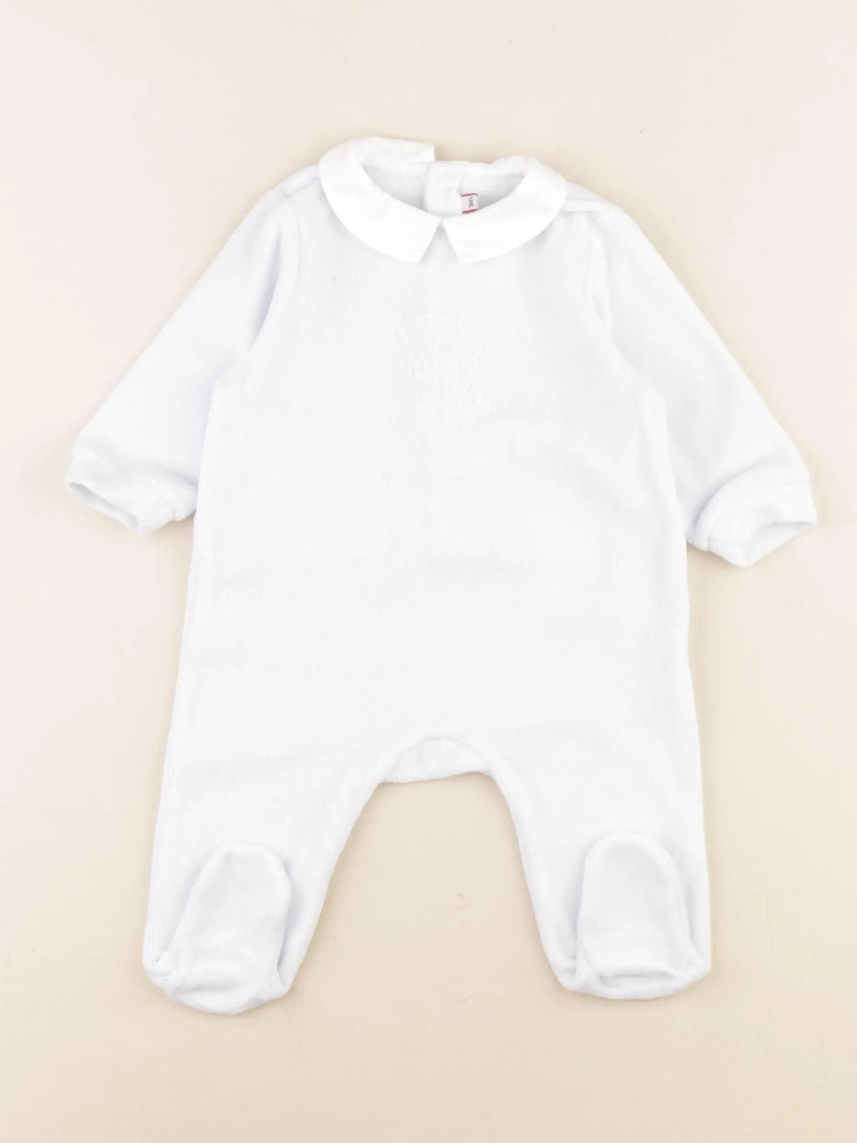 Acanthe - pyjama velours bleu - 3 mois