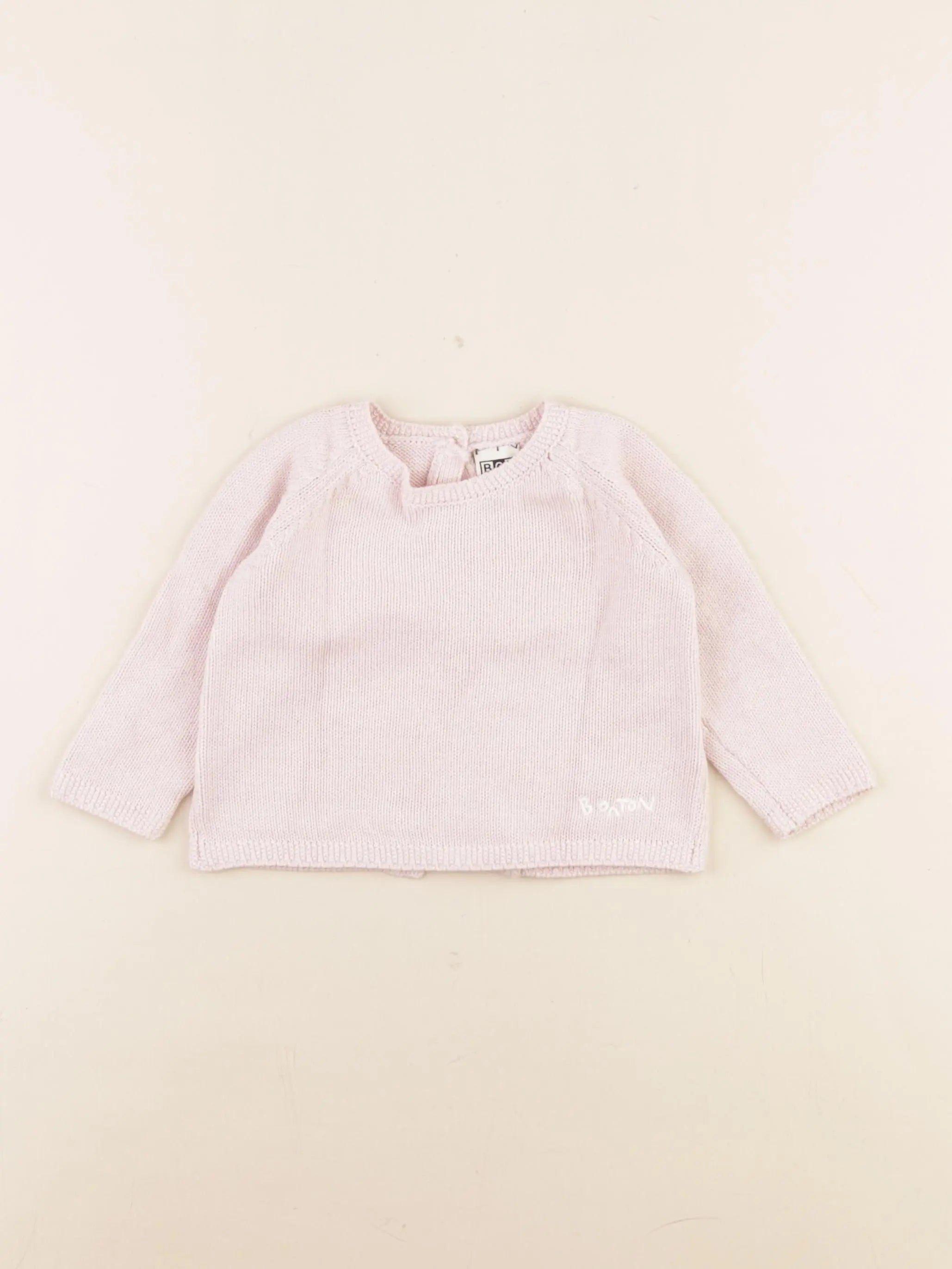 Bonton - pull rose - 12 mois