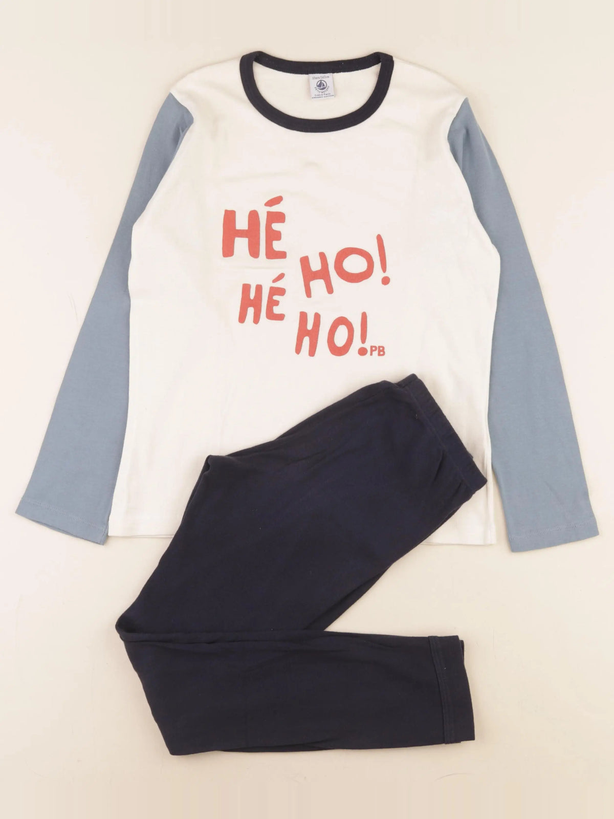 Petit Bateau - pyjama coton bleu - 10 ans