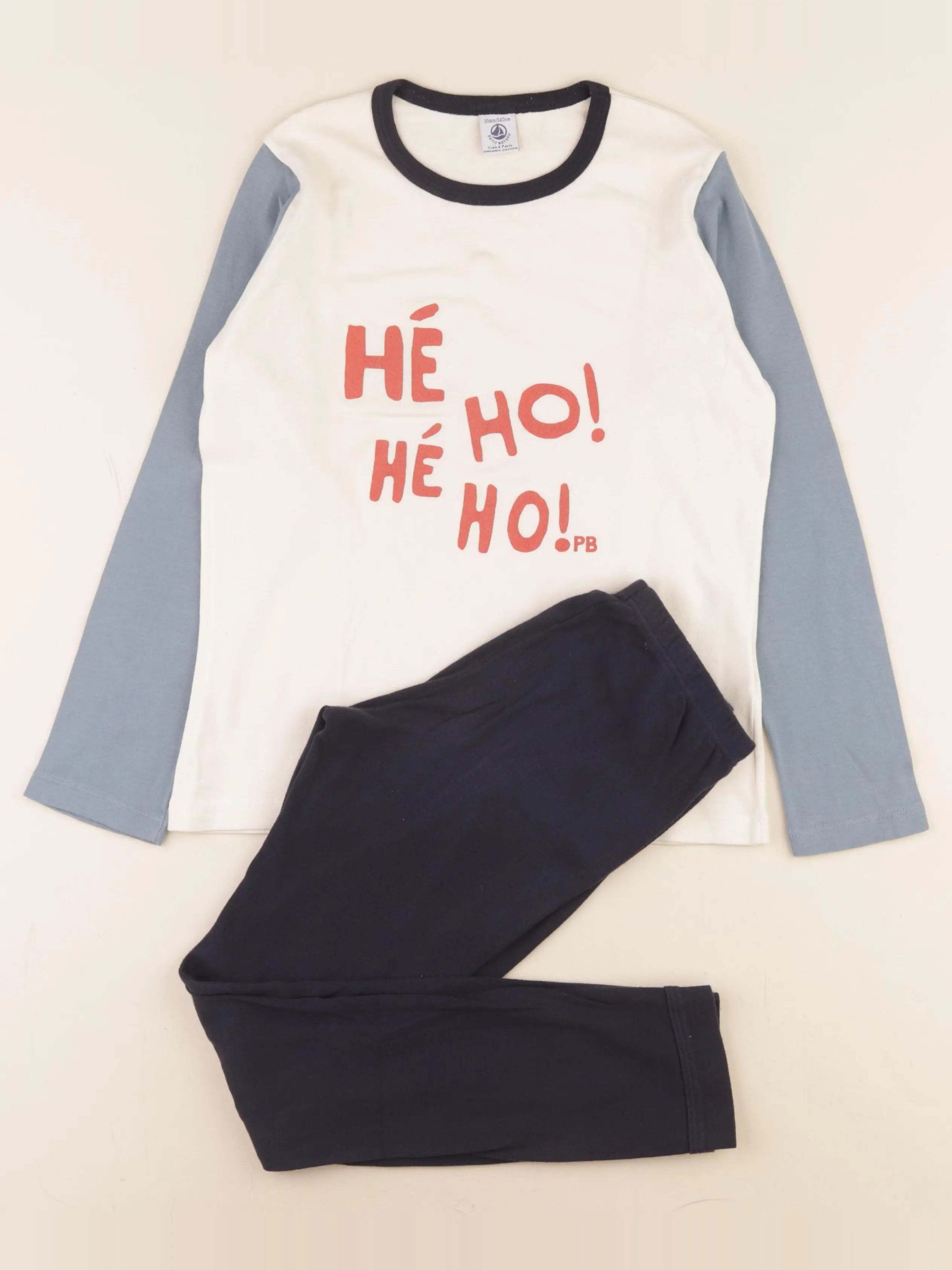 Petit Bateau - pyjama coton bleu - 10 ans