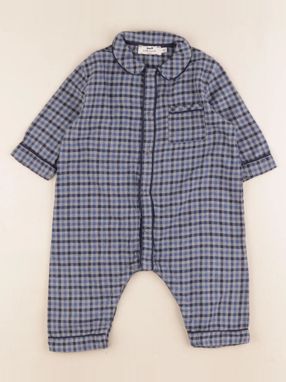 Cyrillus - pyjama coton bleu - 12 mois