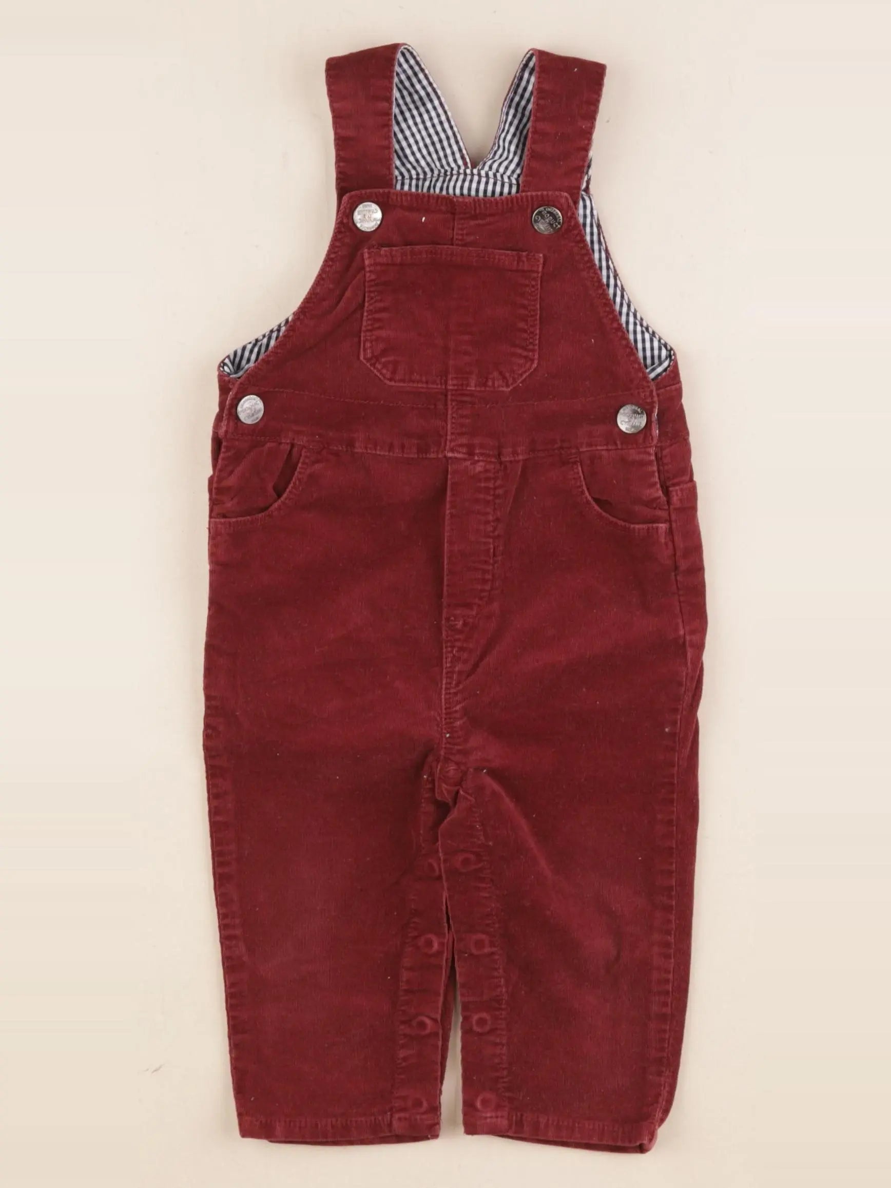 Cyrillus - salopette rouge - 9 mois