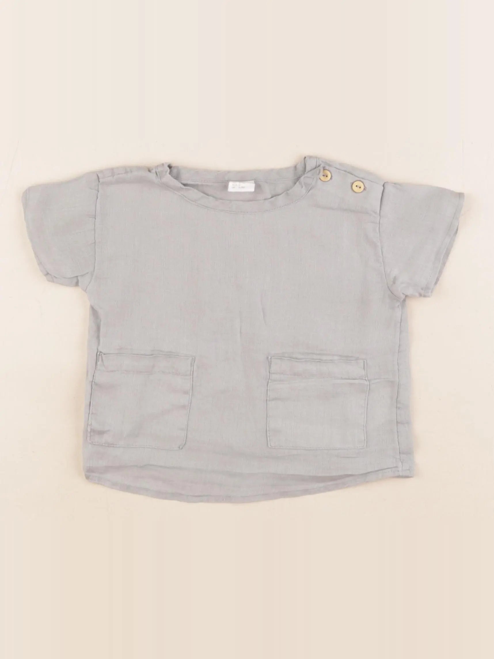 H&M - tee-shirt gris - 9 mois