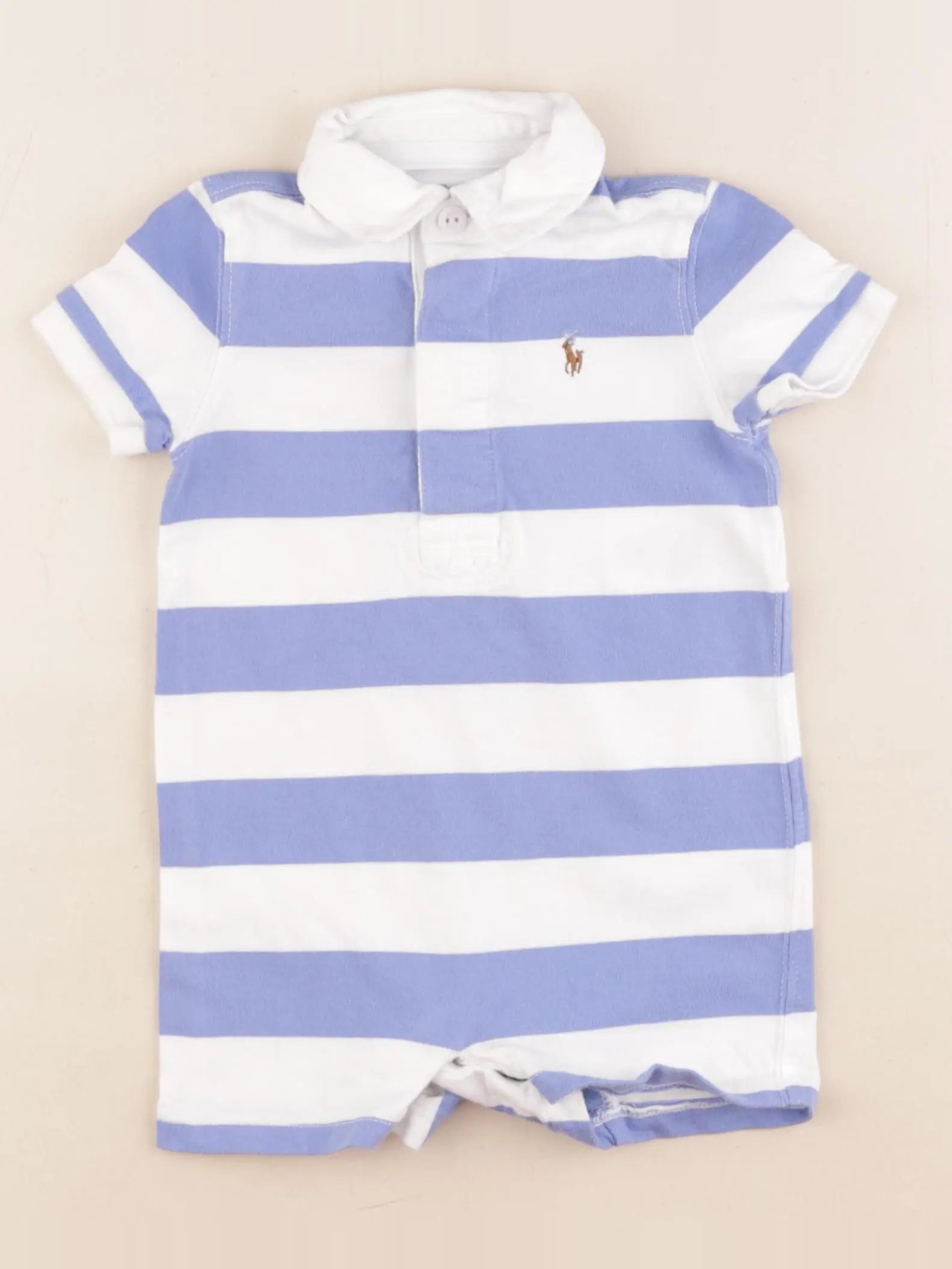 Ralph Lauren - combinaison bleu, blanc - 12 mois