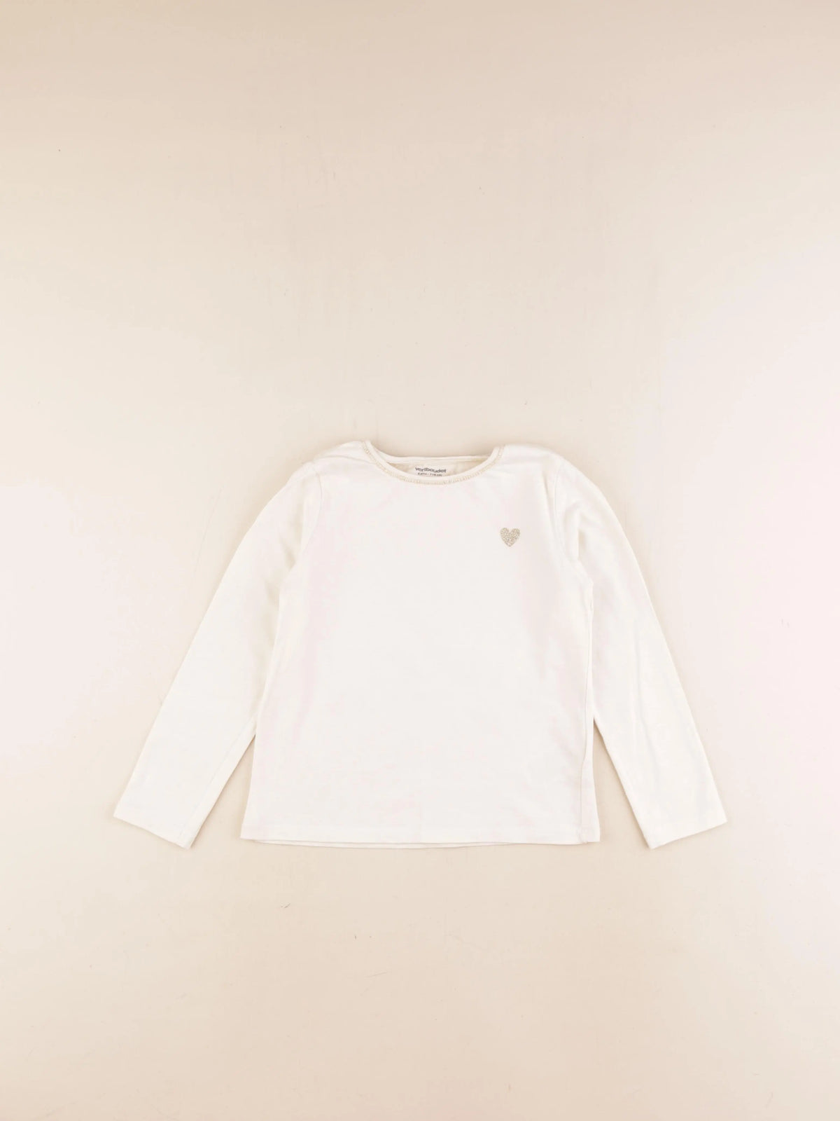 Vertbaudet - tee-shirt beige - 6 ans