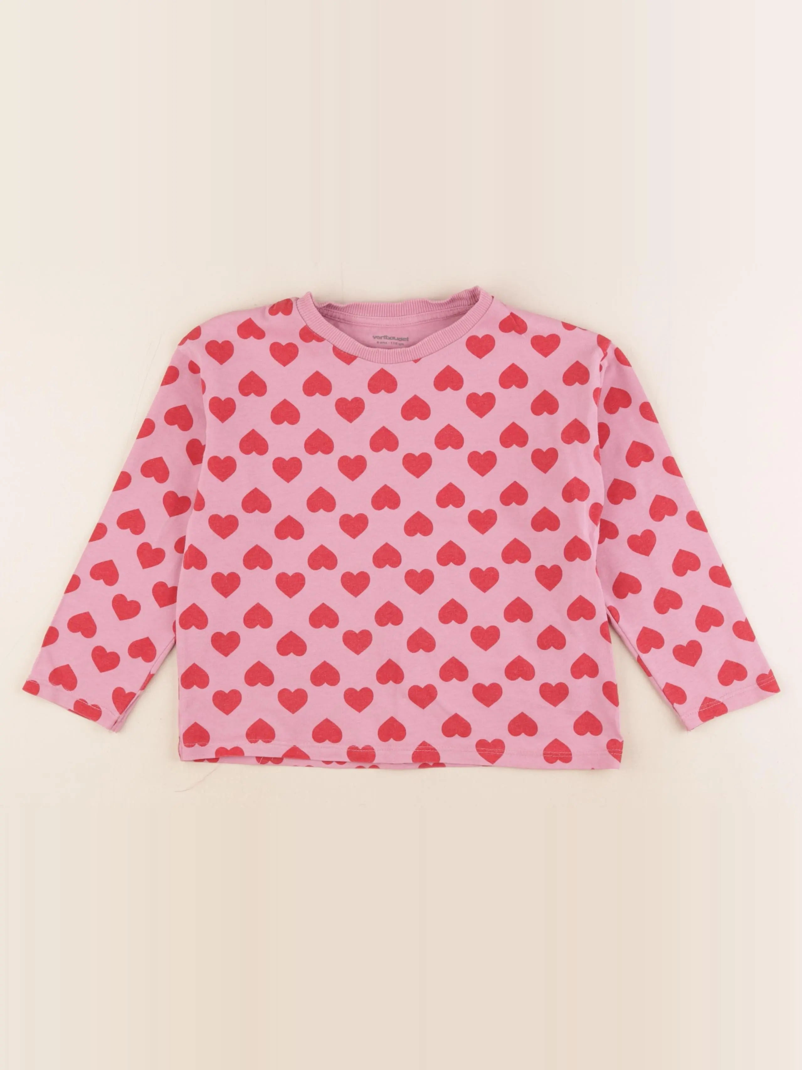 Vertbaudet - tee-shirt rose - 6 ans