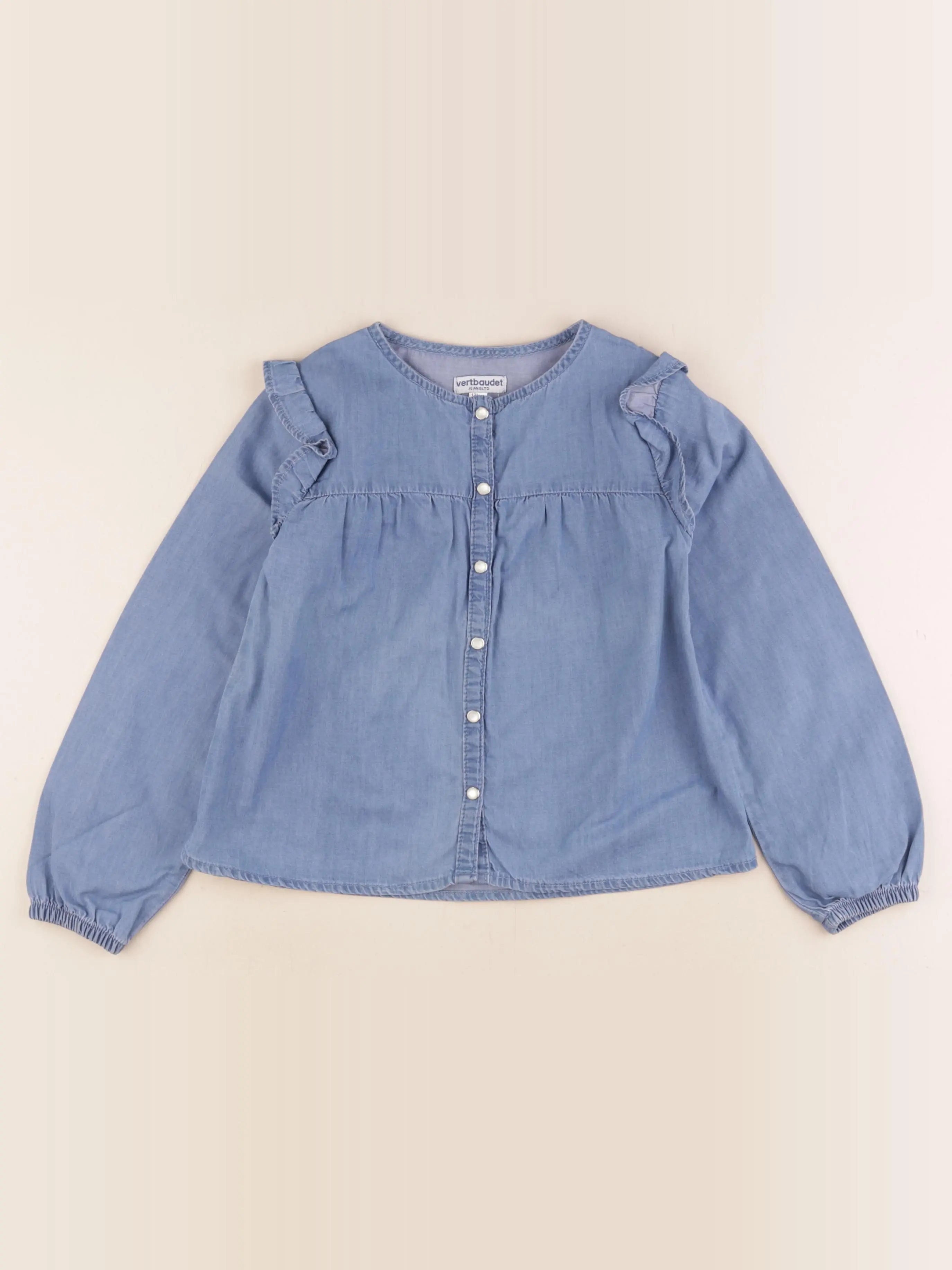 Vertbaudet - blouse bleu - 7 ans