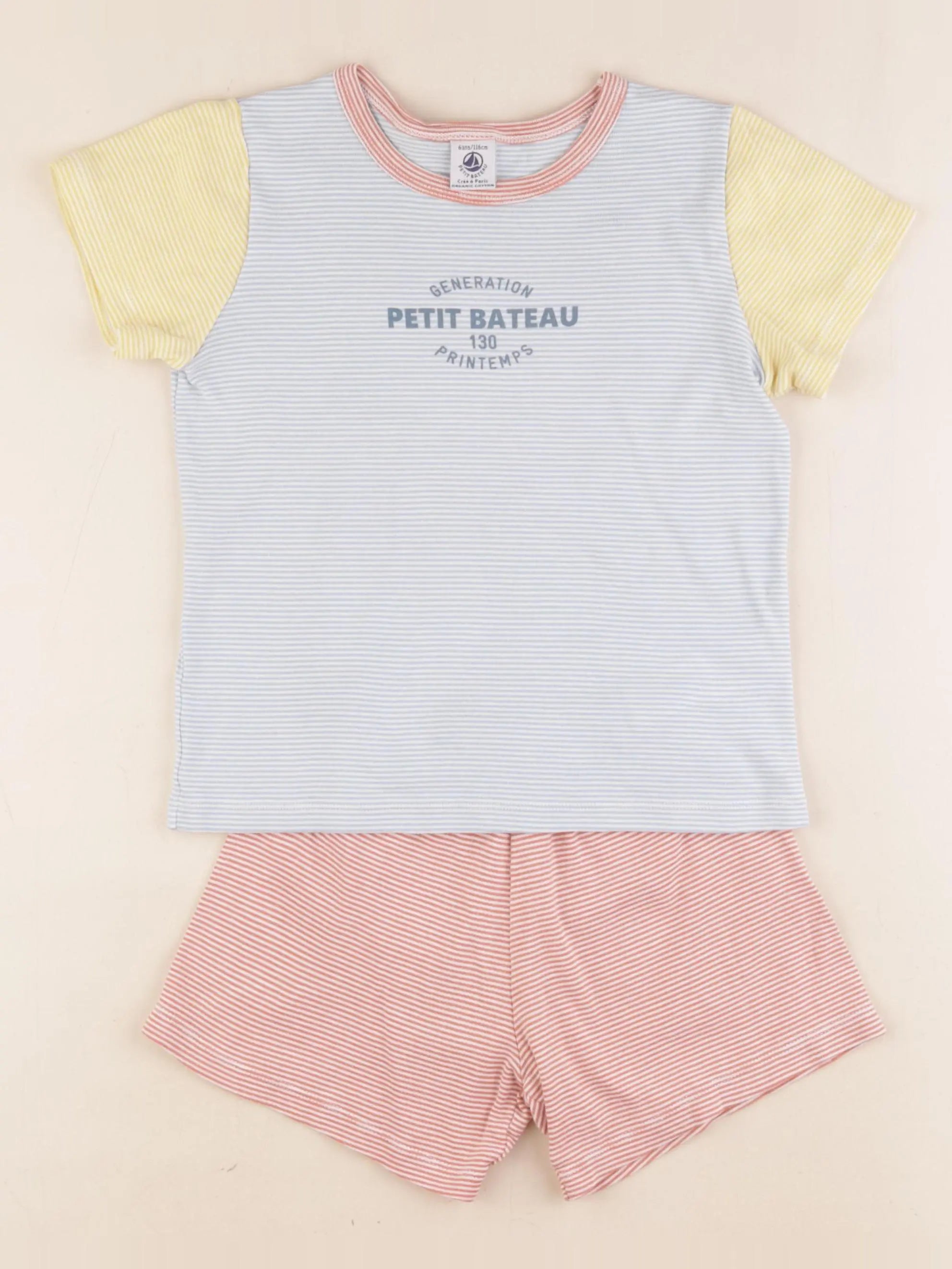 Petit Bateau - pyjama coton multicolore - 6 ans