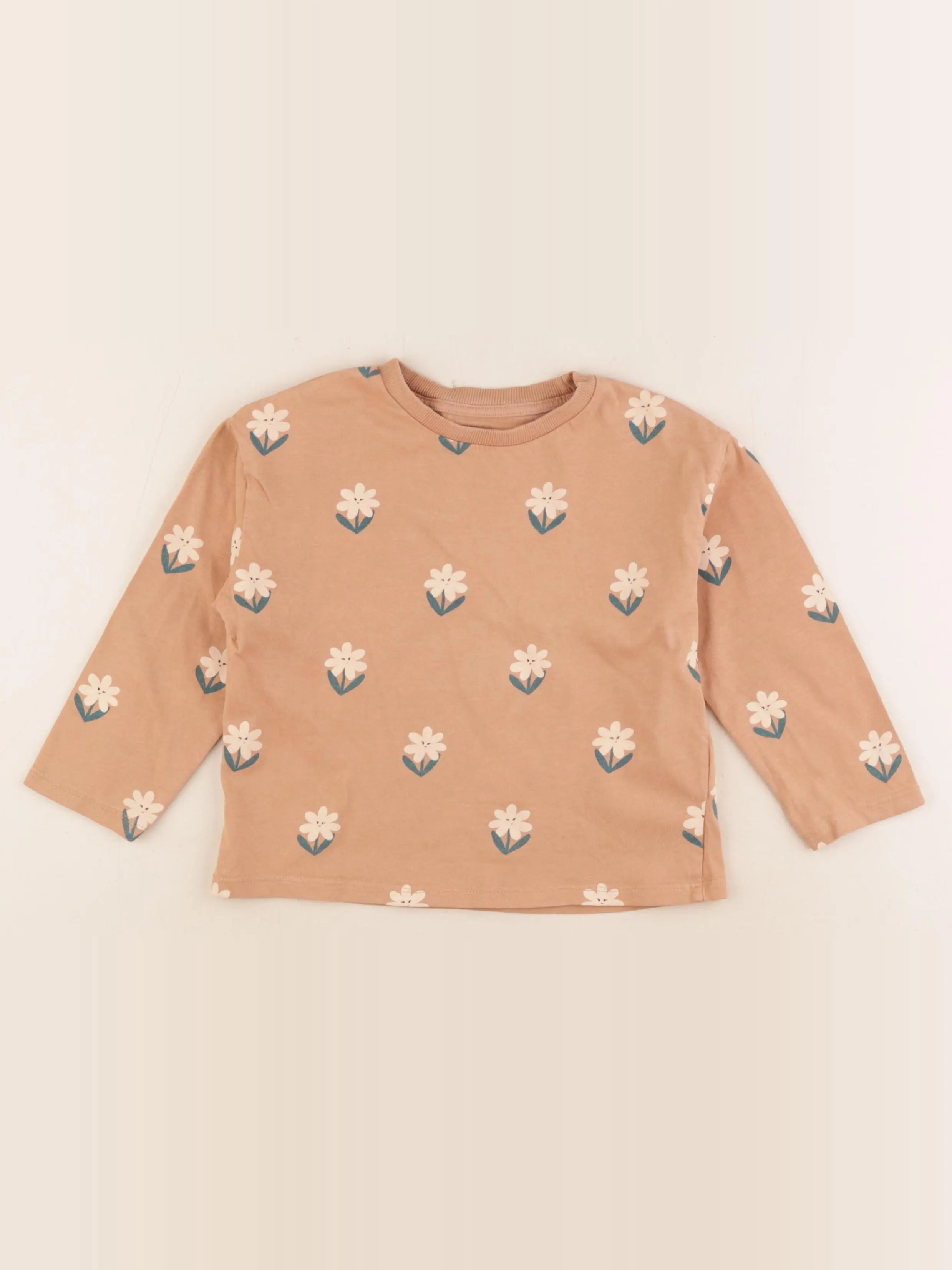 Vertbaudet - tee-shirt marron - 4 ans
