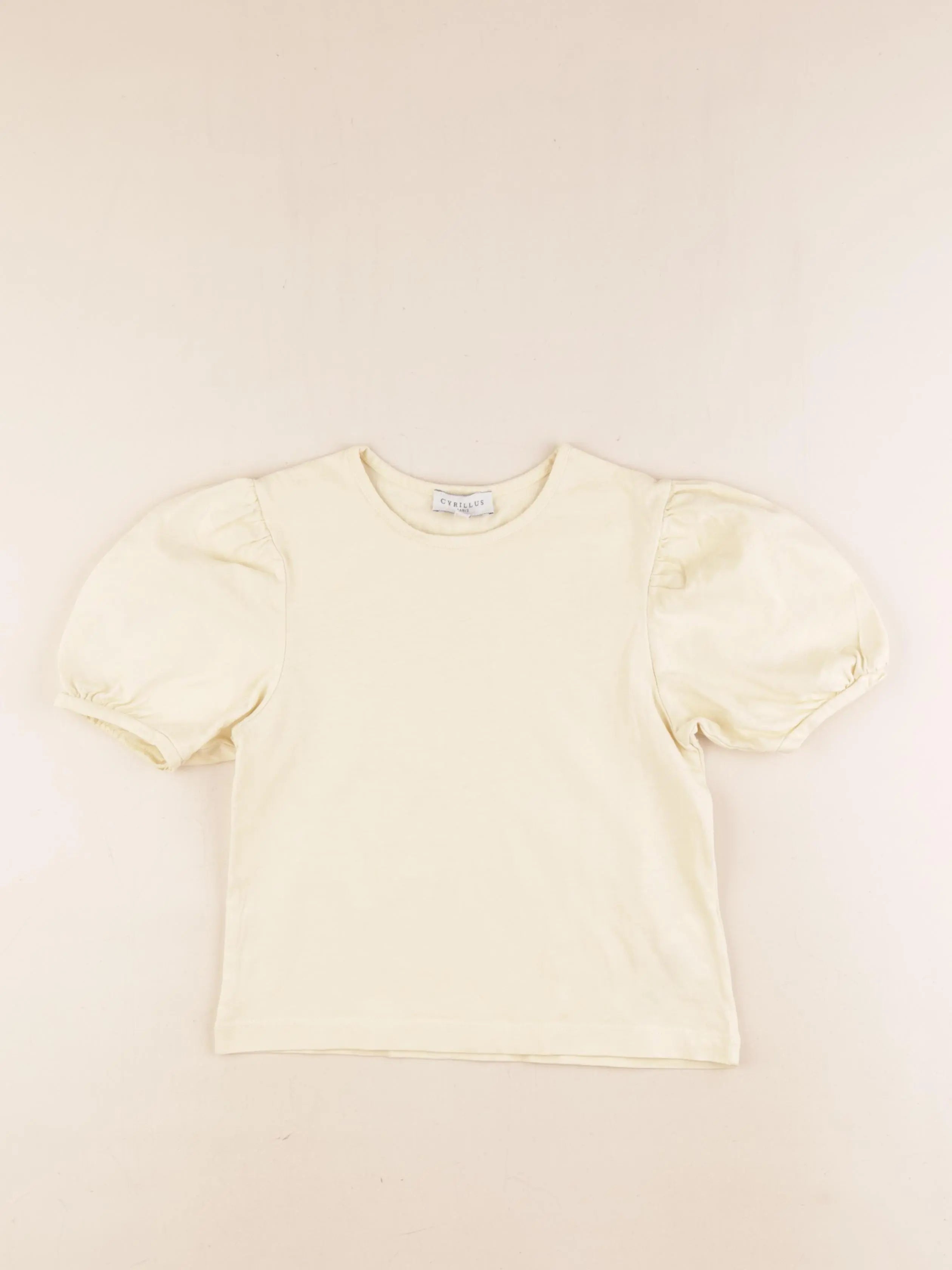 Cyrillus - tee-shirt jaune - 8 ans