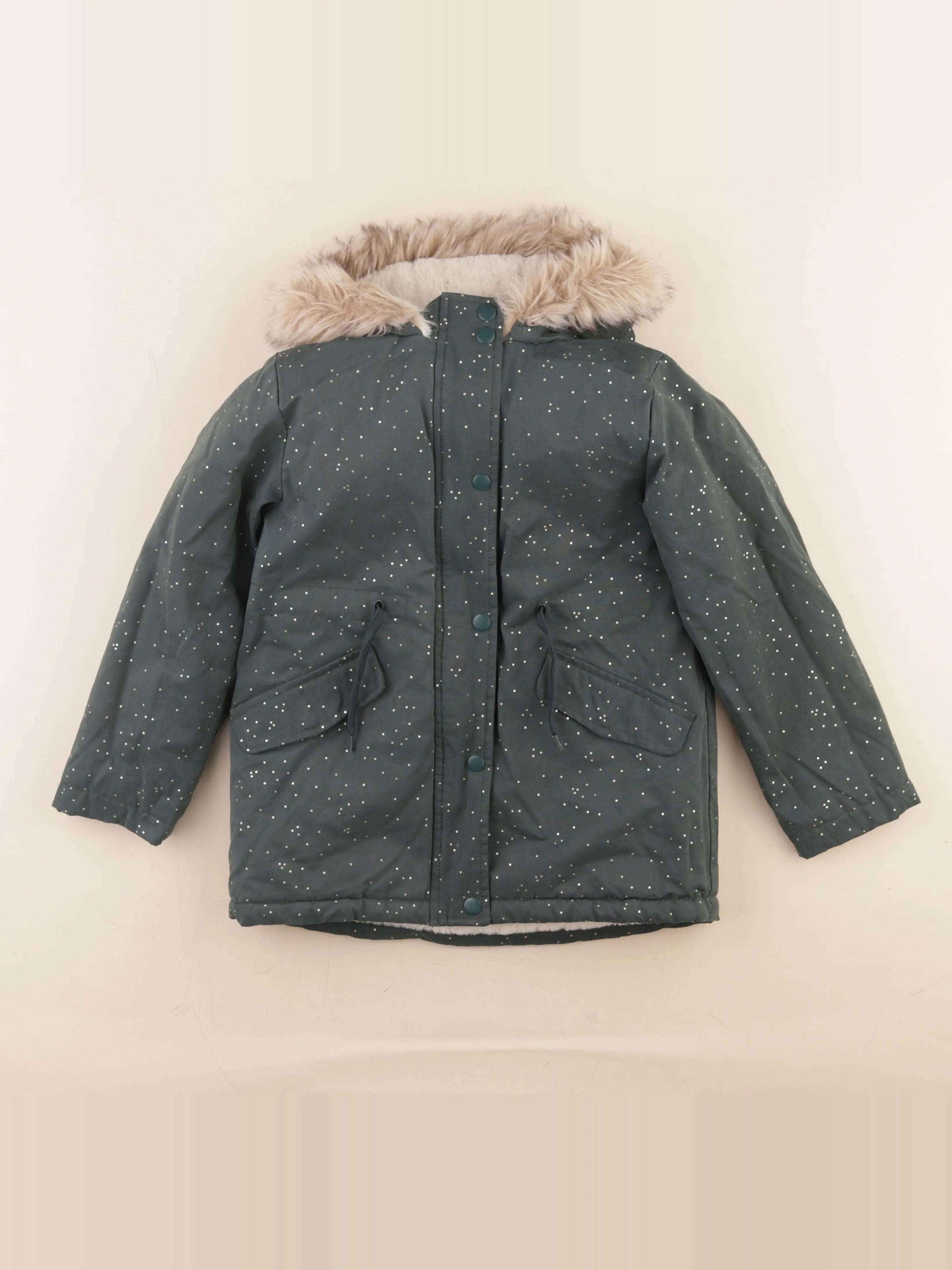 Vertbaudet - parka vert - 8 ans