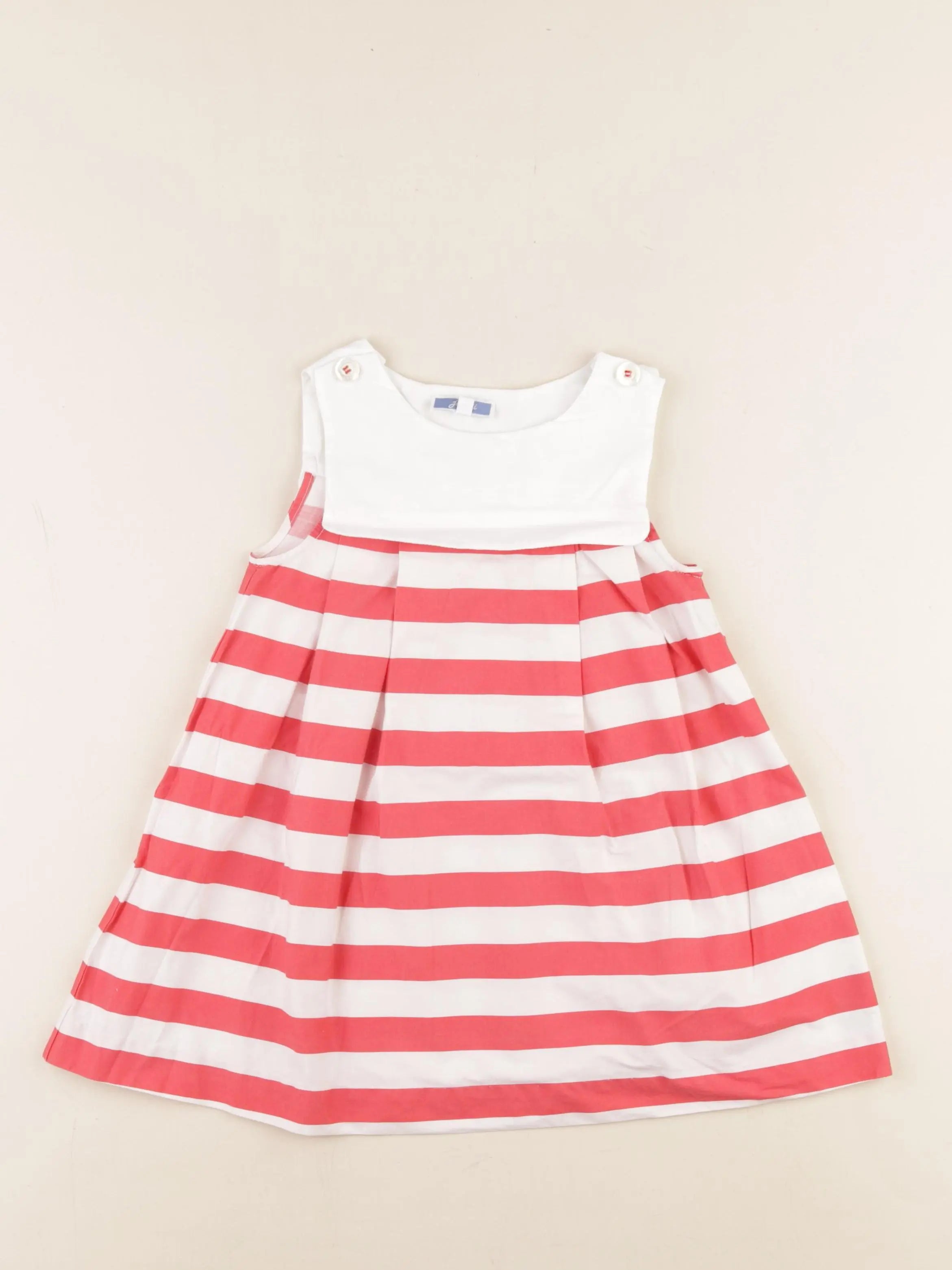 Jacadi - robe rouge, blanc - 36 mois