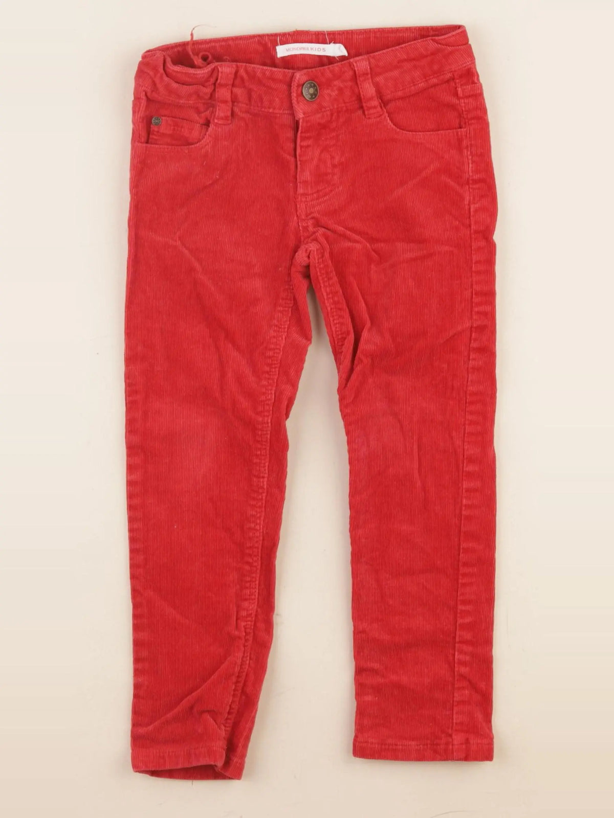 Monoprix - pantalon rouge - 3 ans