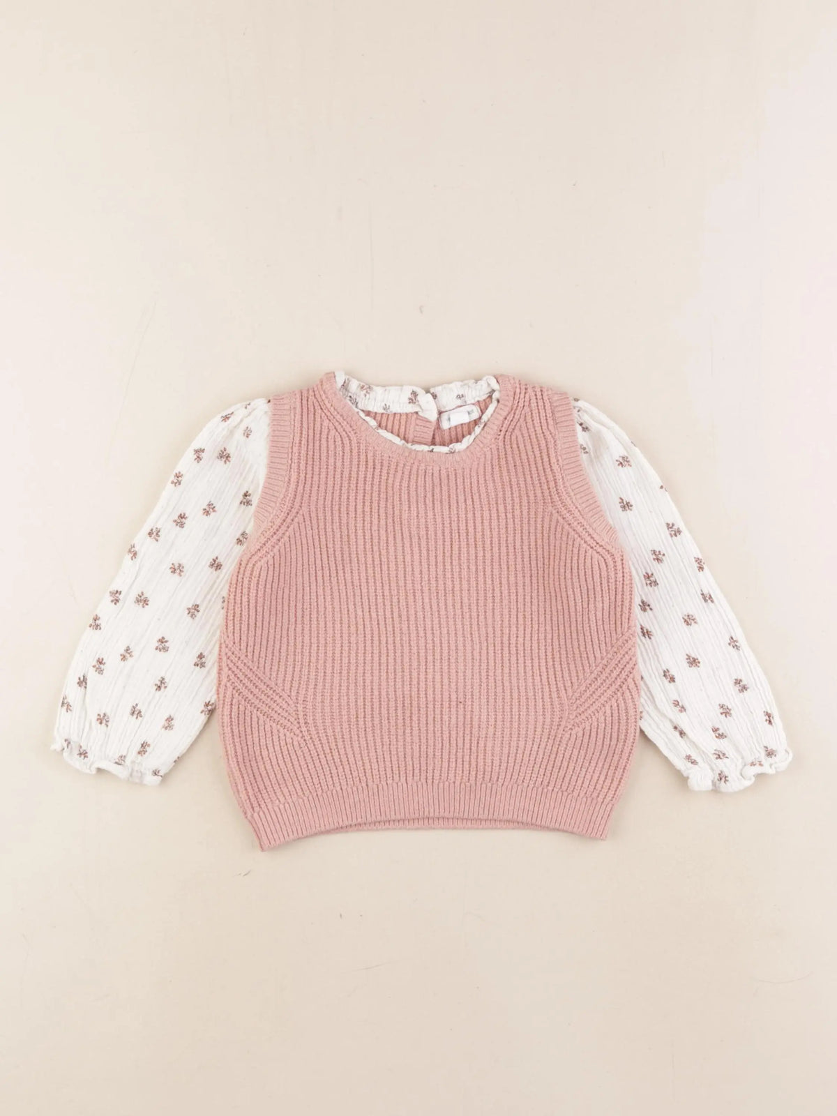 Vertbaudet - pull rose - 24 mois