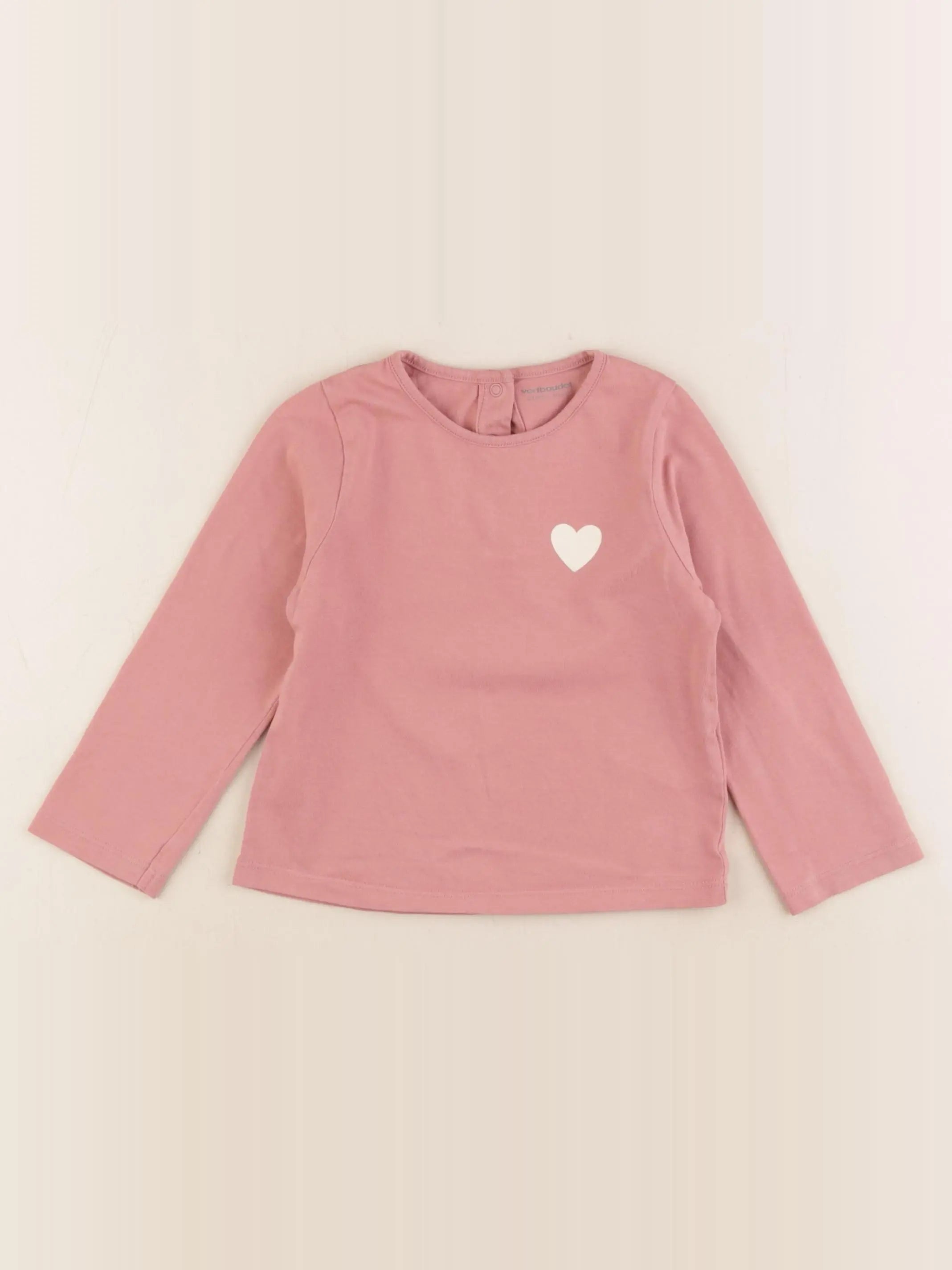 Vertbaudet - tee-shirt rose - 24 mois