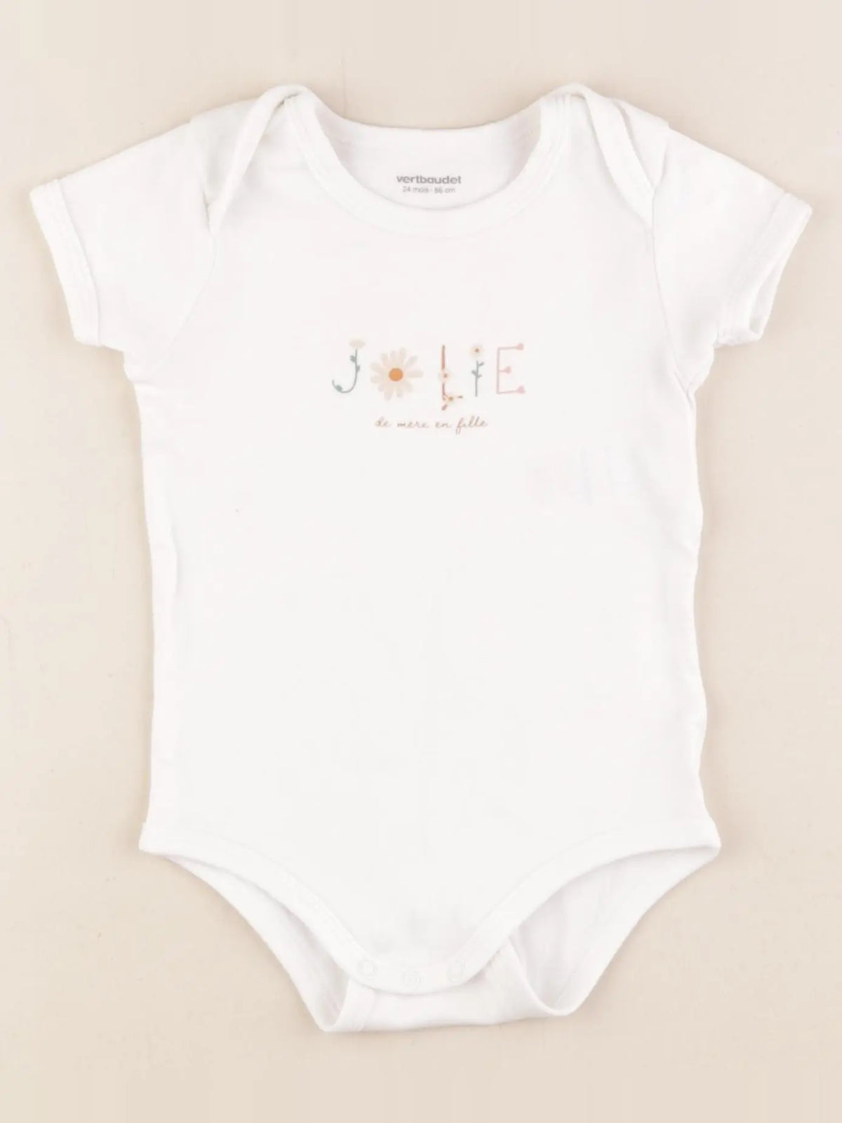 Vertbaudet - body blanc - 24 mois