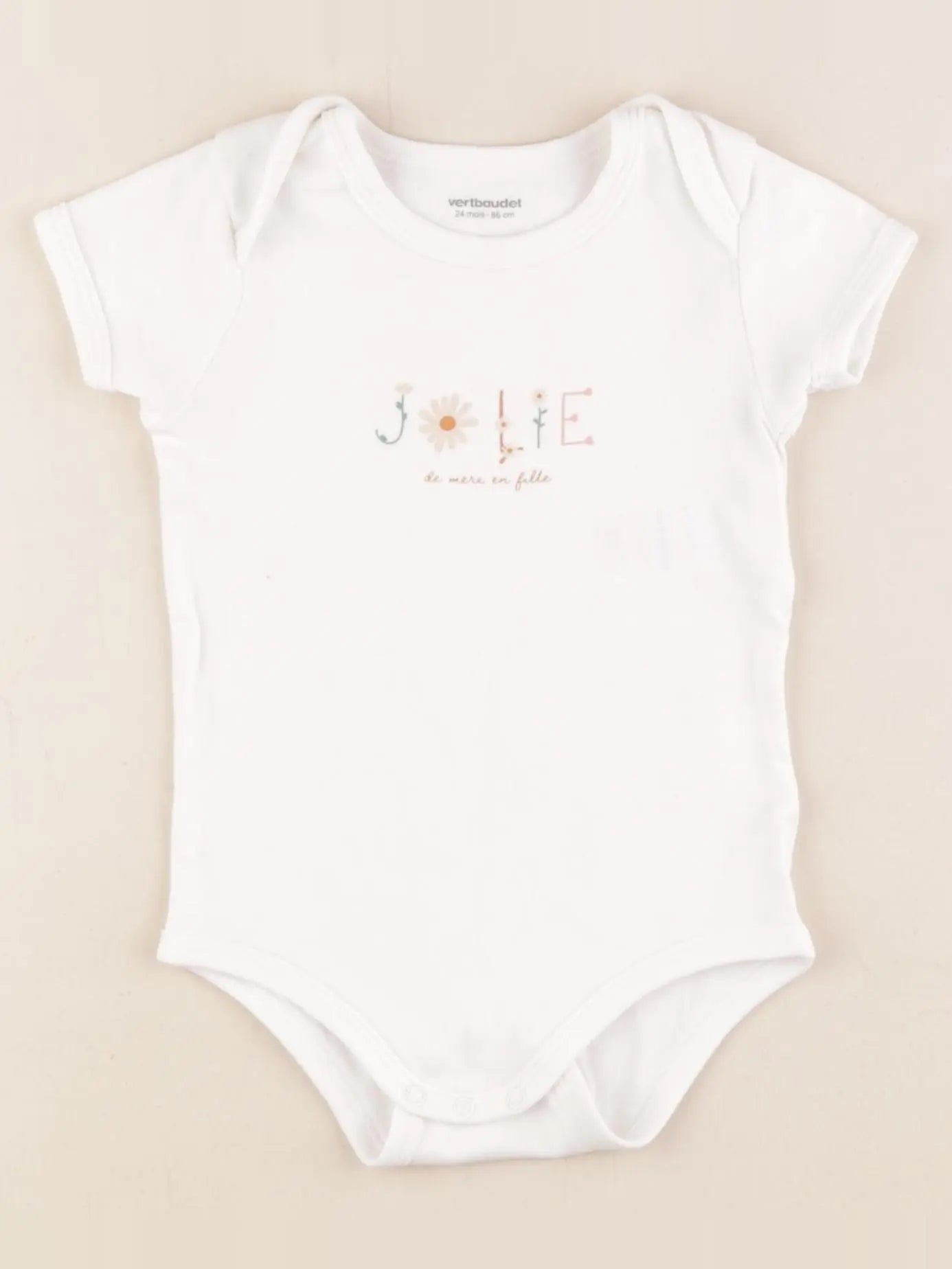 Vertbaudet - body blanc - 24 mois