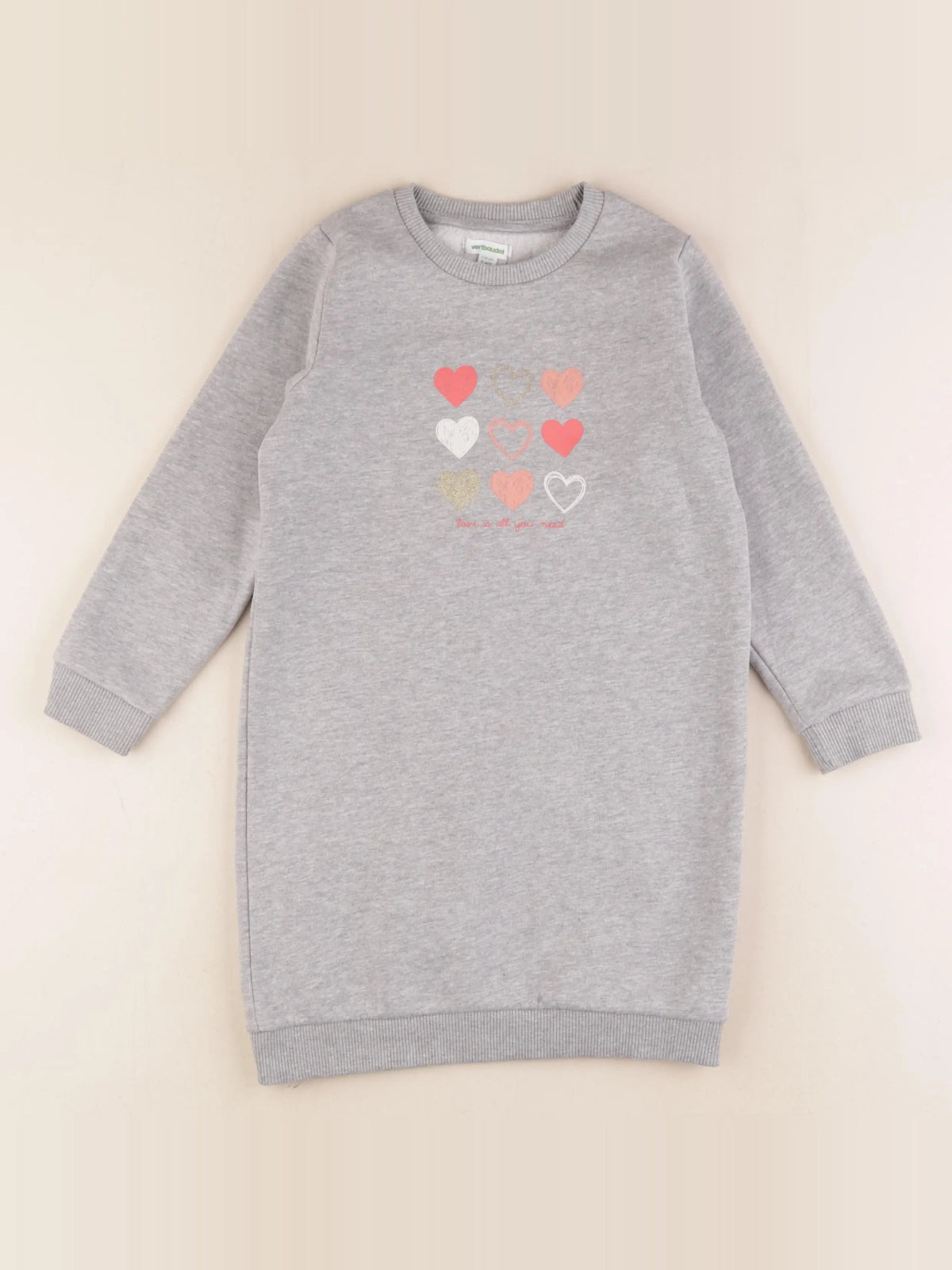 Vertbaudet - robe gris - 6 ans
