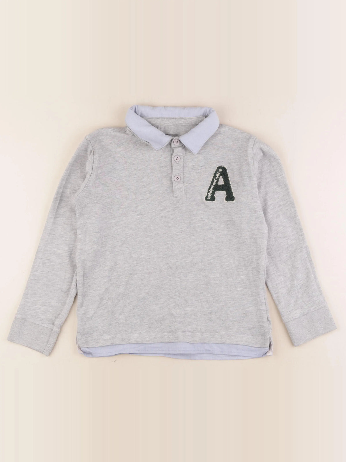 Vertbaudet - polo gris - 10 ans