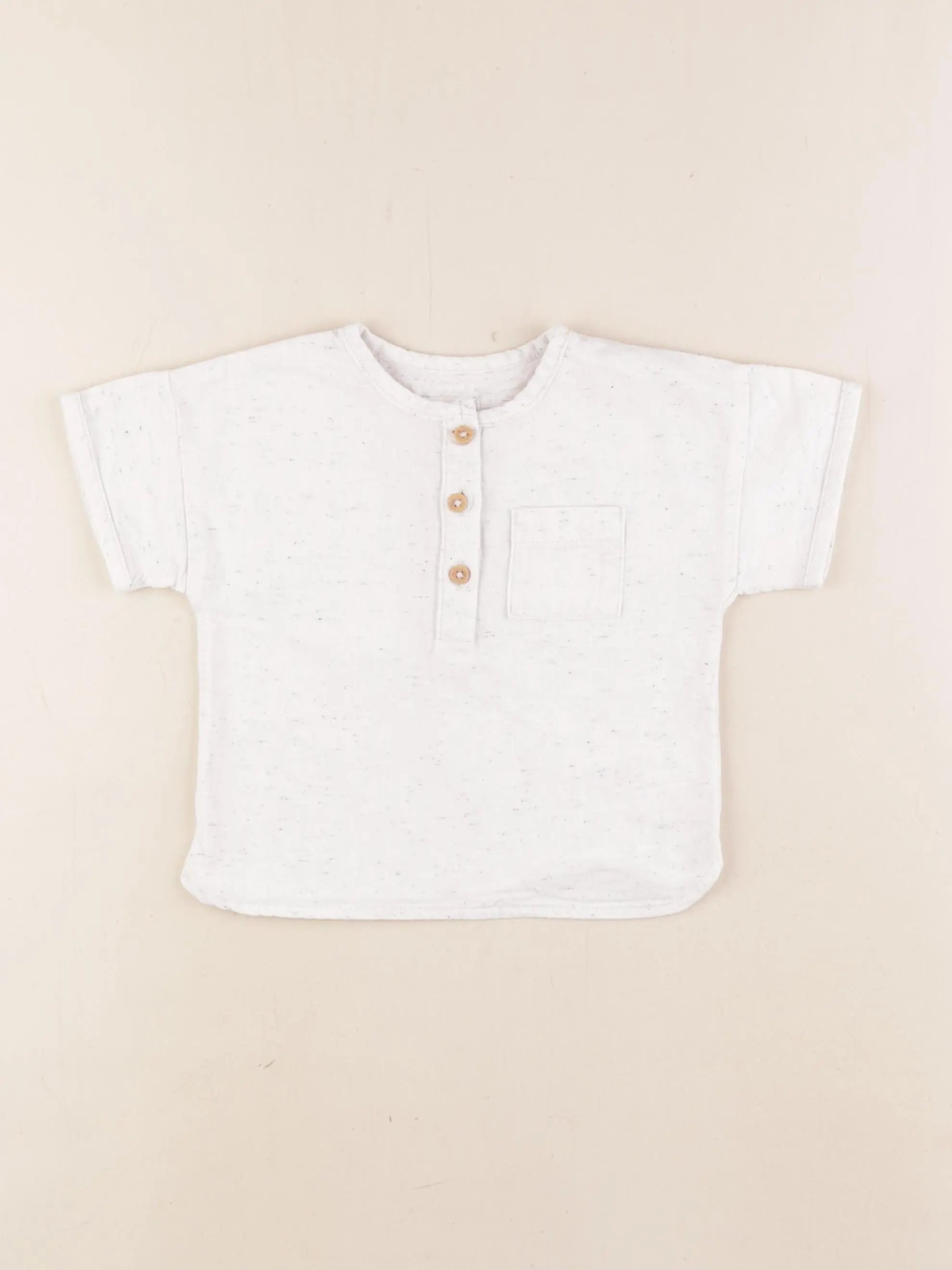 Vertbaudet - chemise beige, bleu - 12 mois