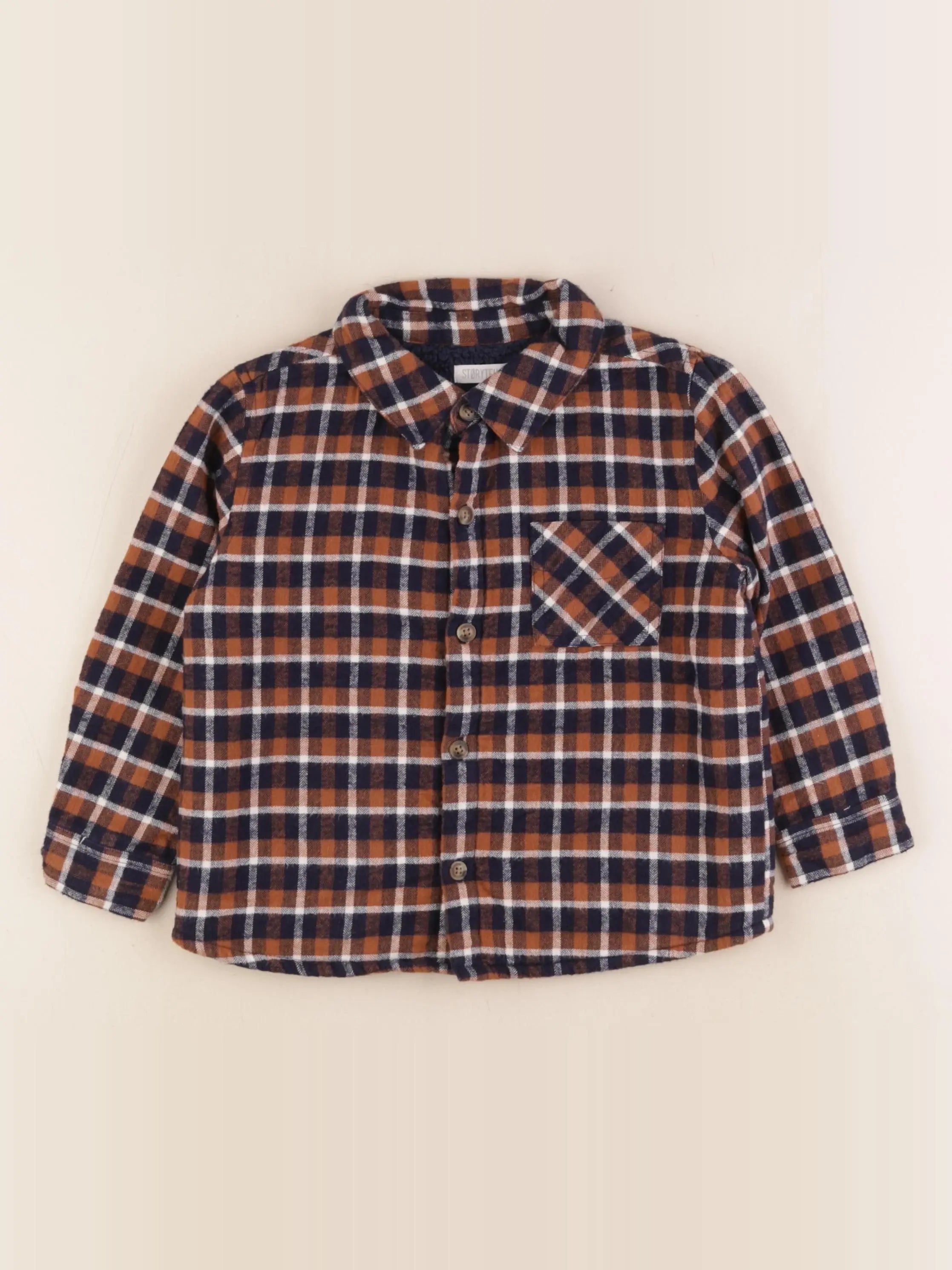 Storytelling - chemise bleu, marron - 4 ans
