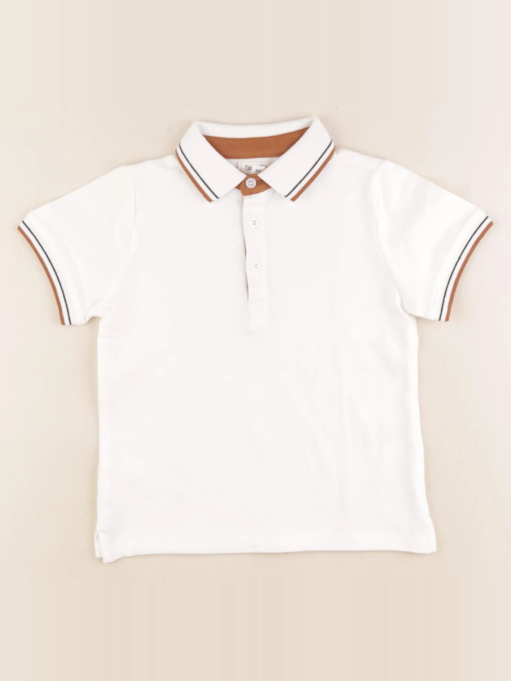 Eden & Victor - polo blanc - 4 ans