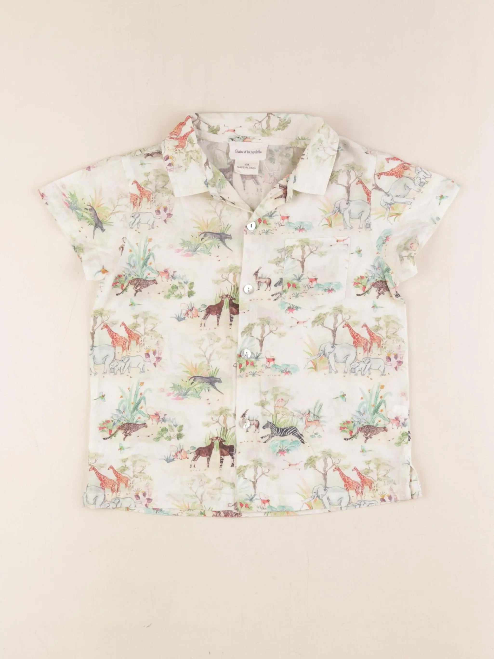 Arsène et les pipelettes - chemise multicolore - 4 ans