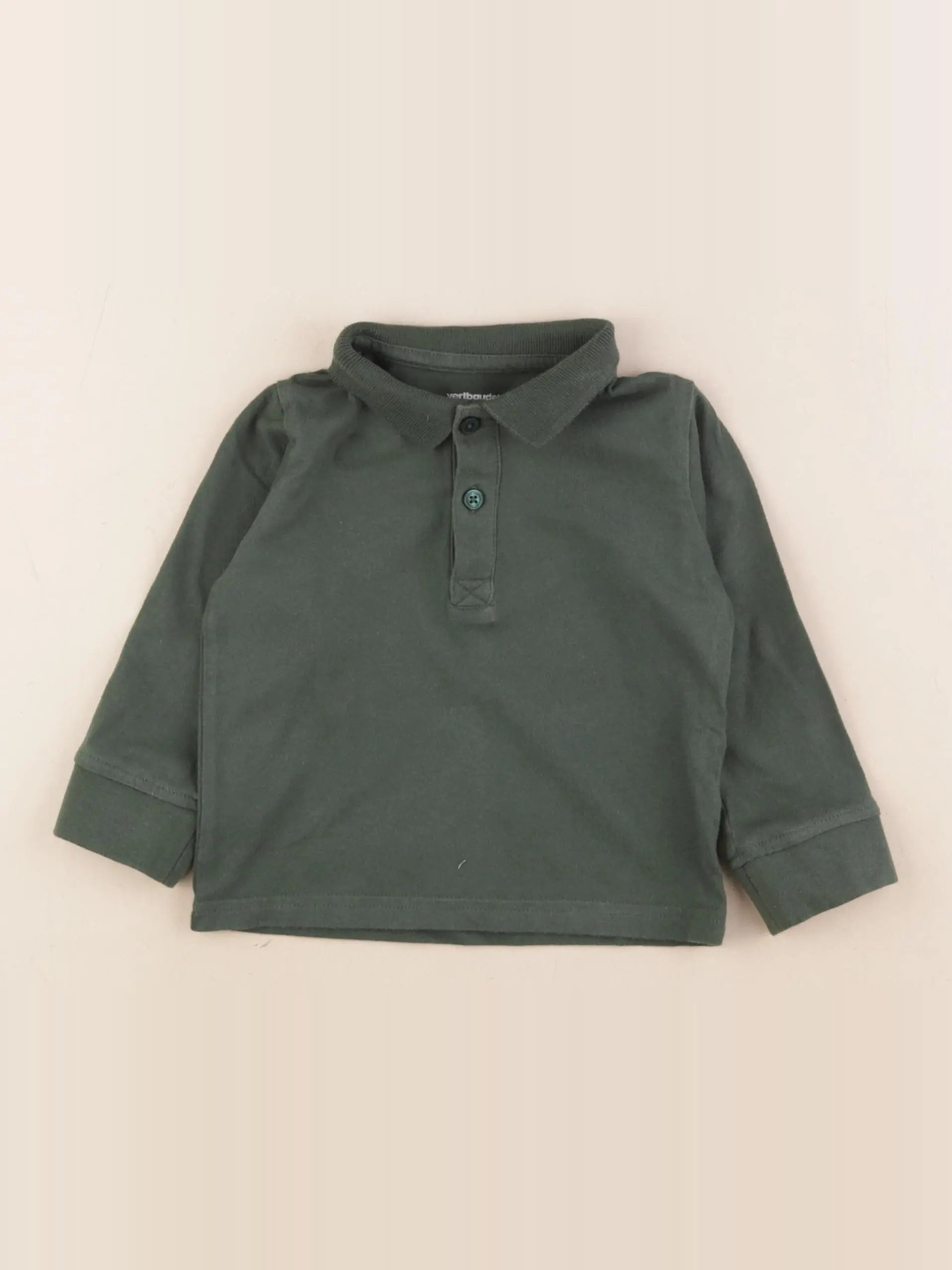 Vertbaudet - polo vert - 2 ans