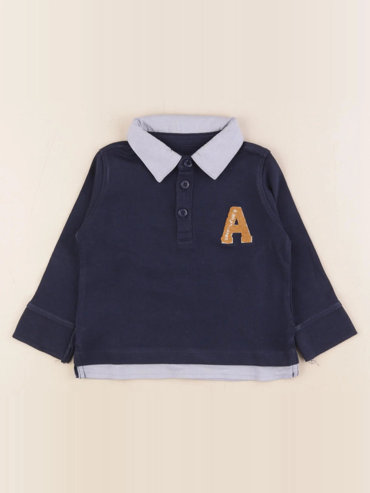 Vertbaudet - polo bleu - 2 ans