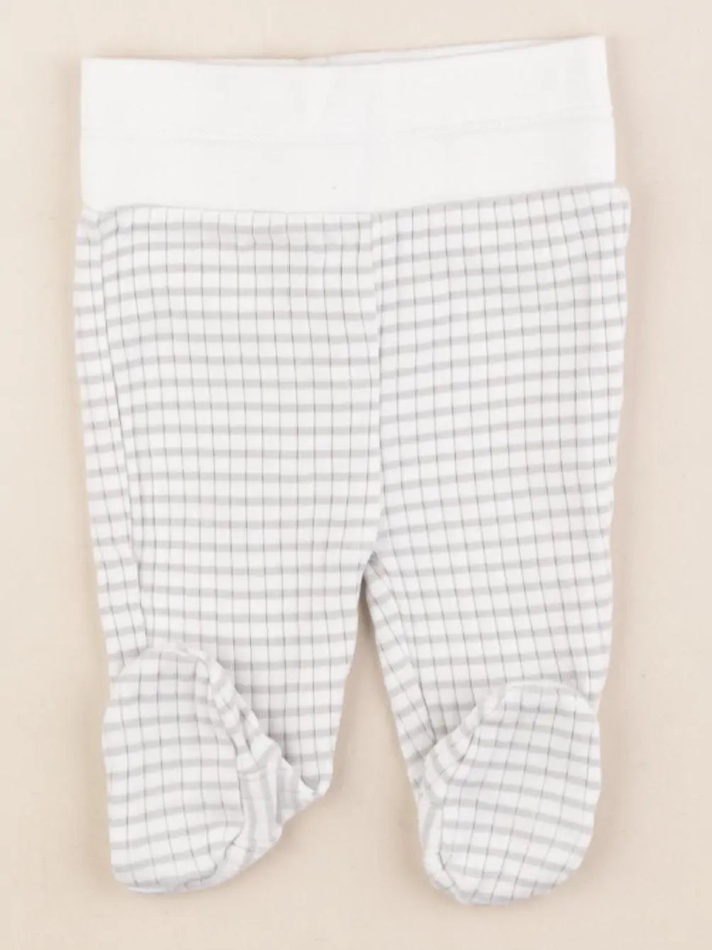 Boutchou - legging blanc, gris - 3 mois
