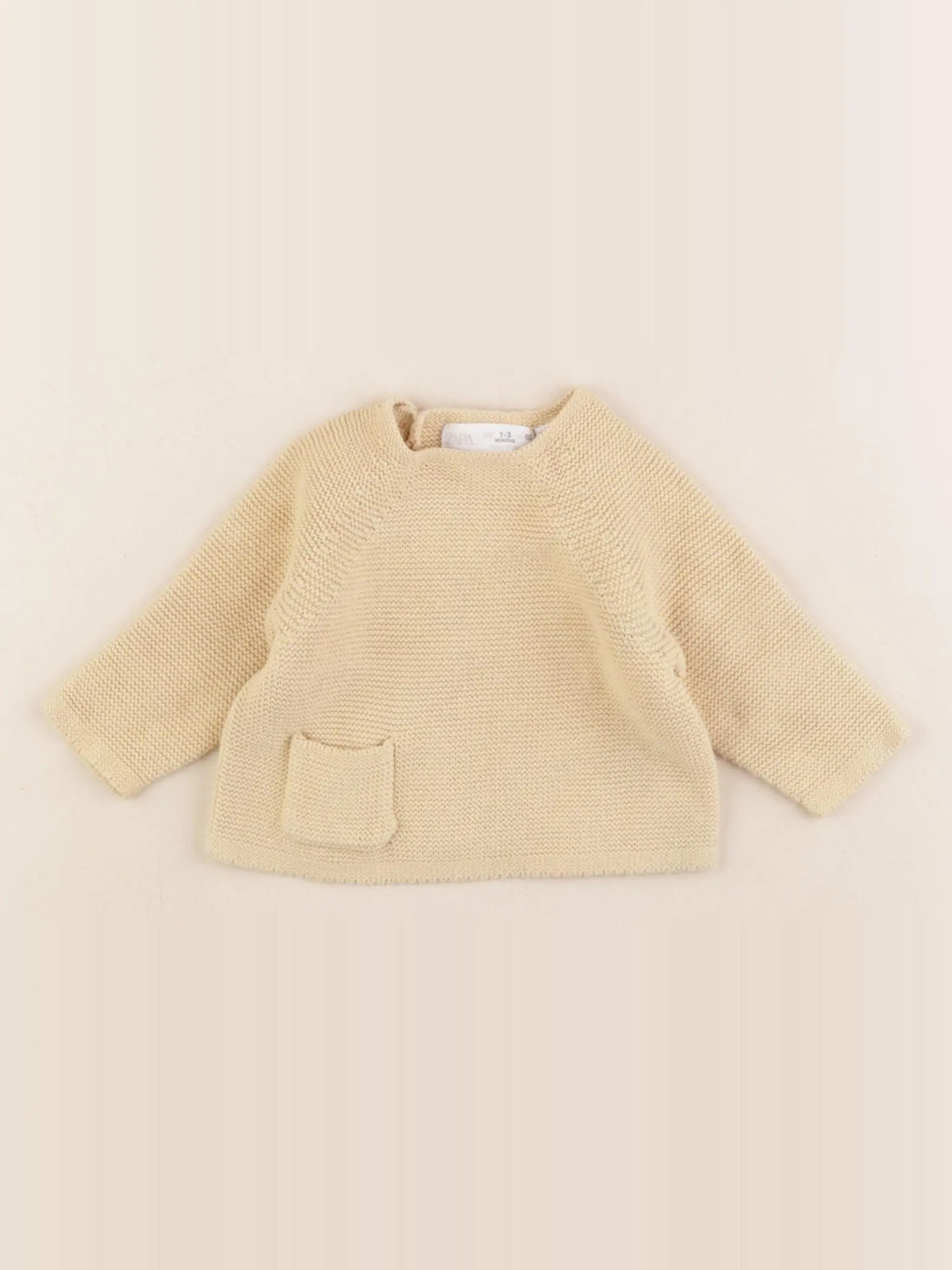 Zara - pull jaune - 1/3 mois