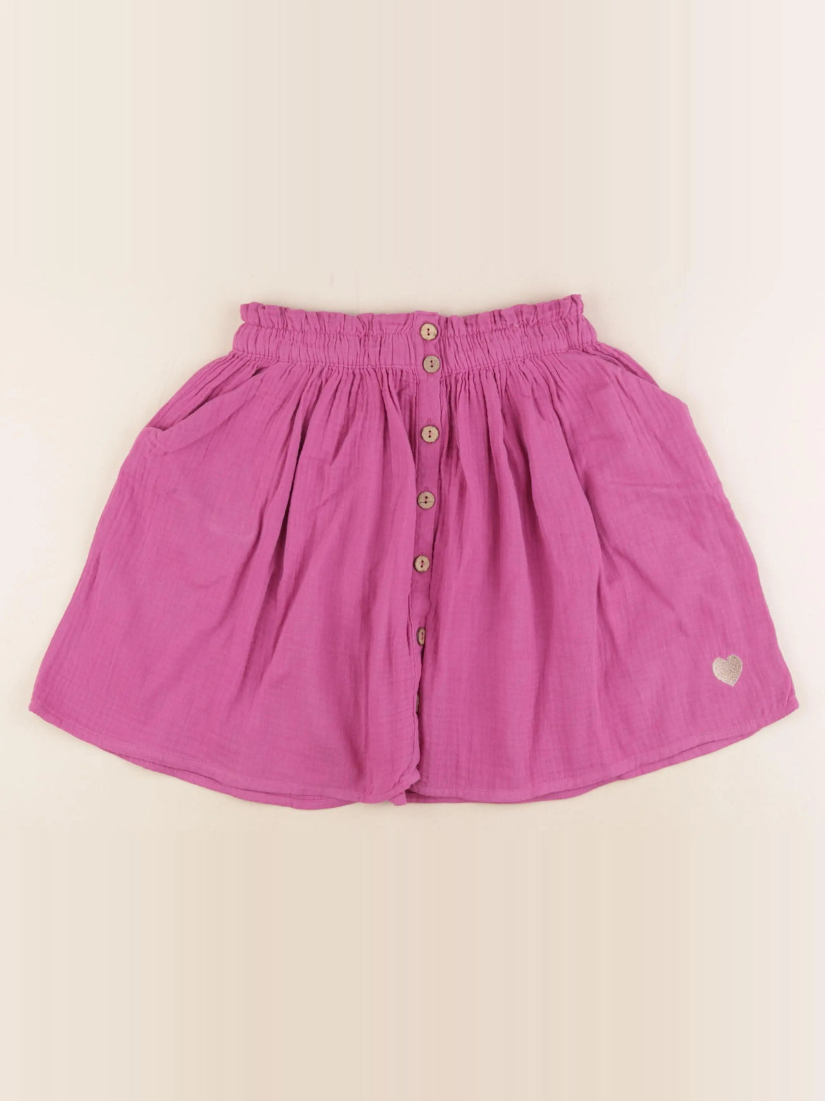 Vertbaudet - jupe rose, or - 10 ans