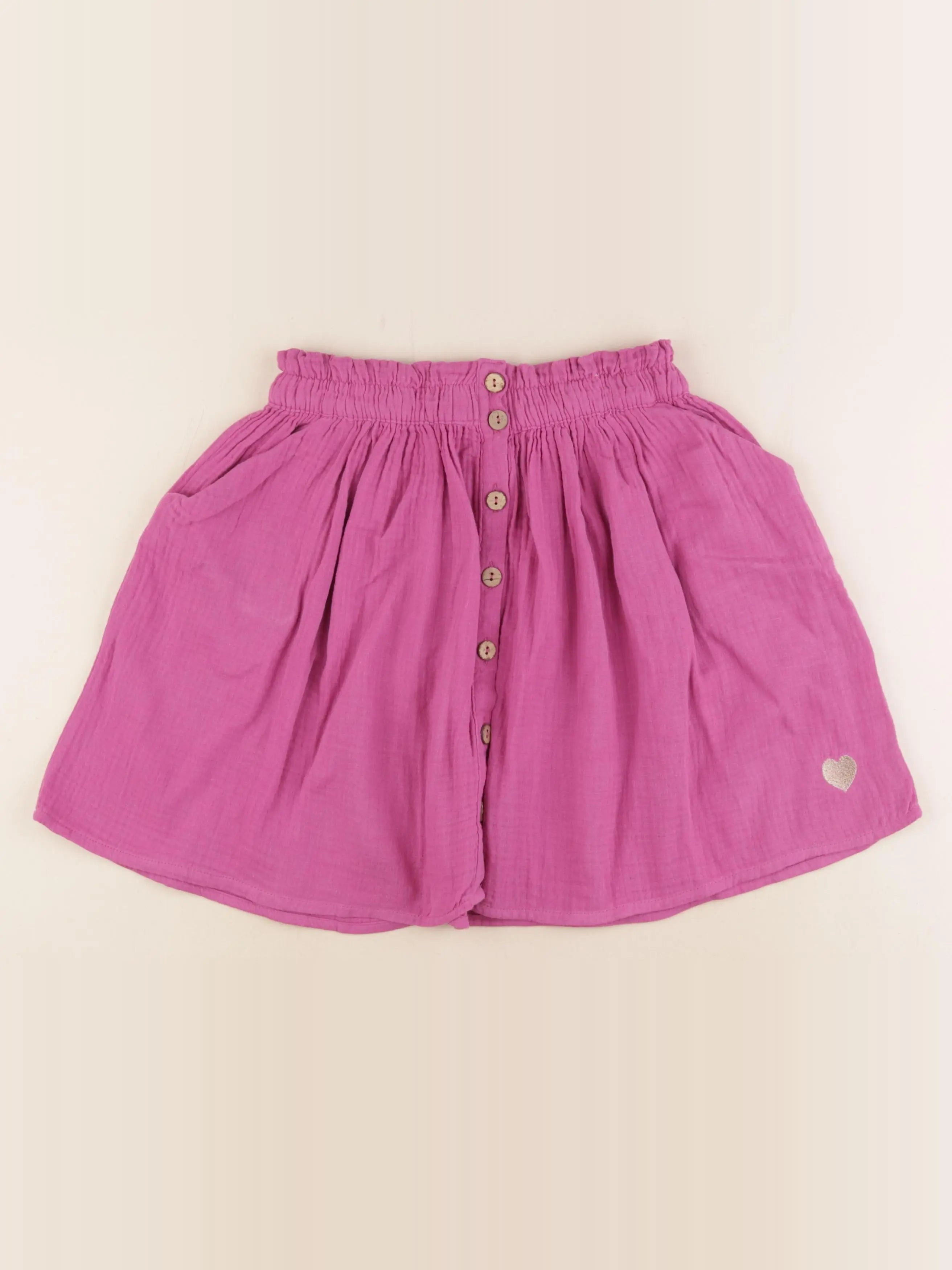 Vertbaudet - jupe rose, or - 10 ans