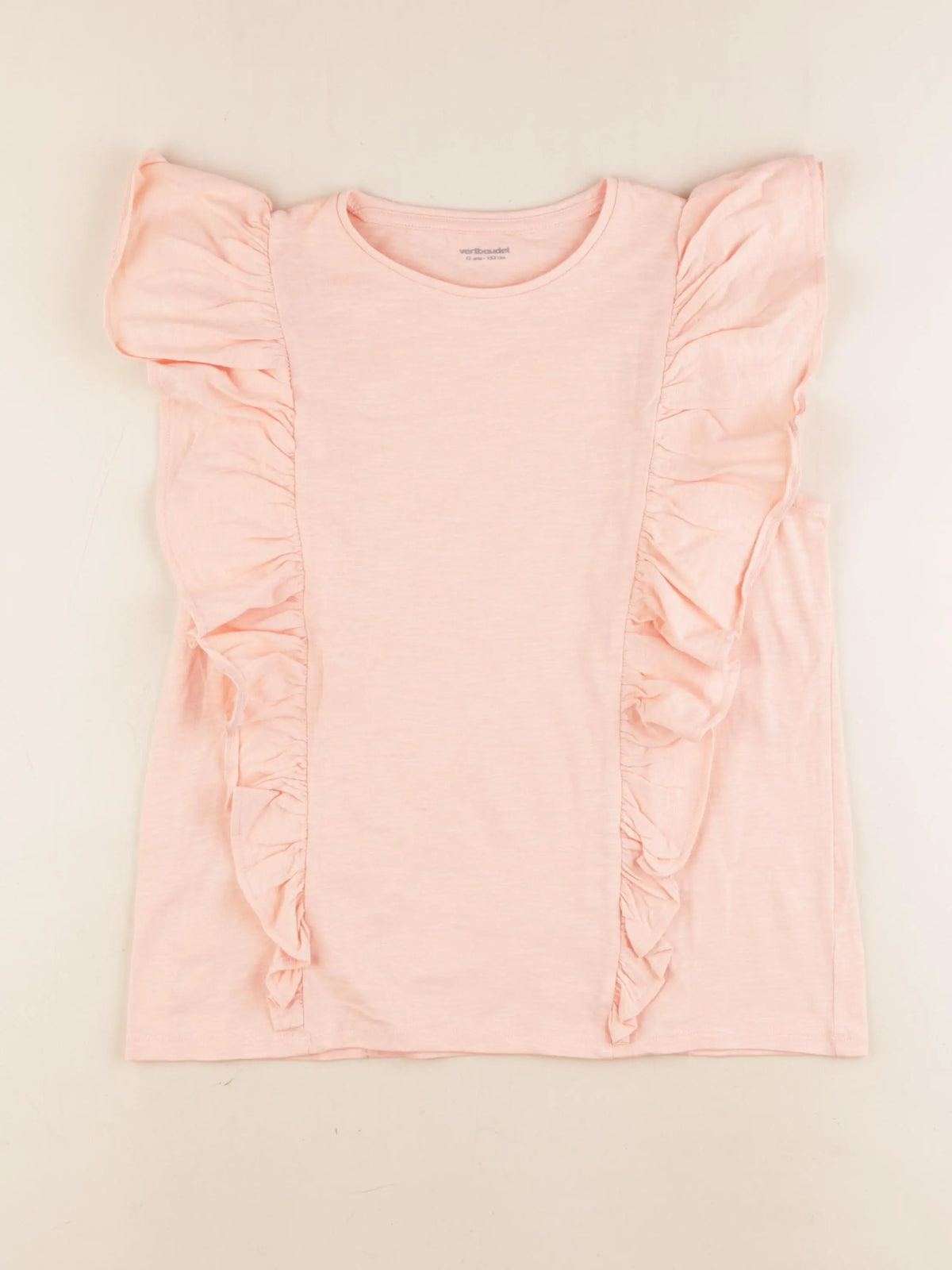 Vertbaudet - tee-shirt coton rose - 12 ans